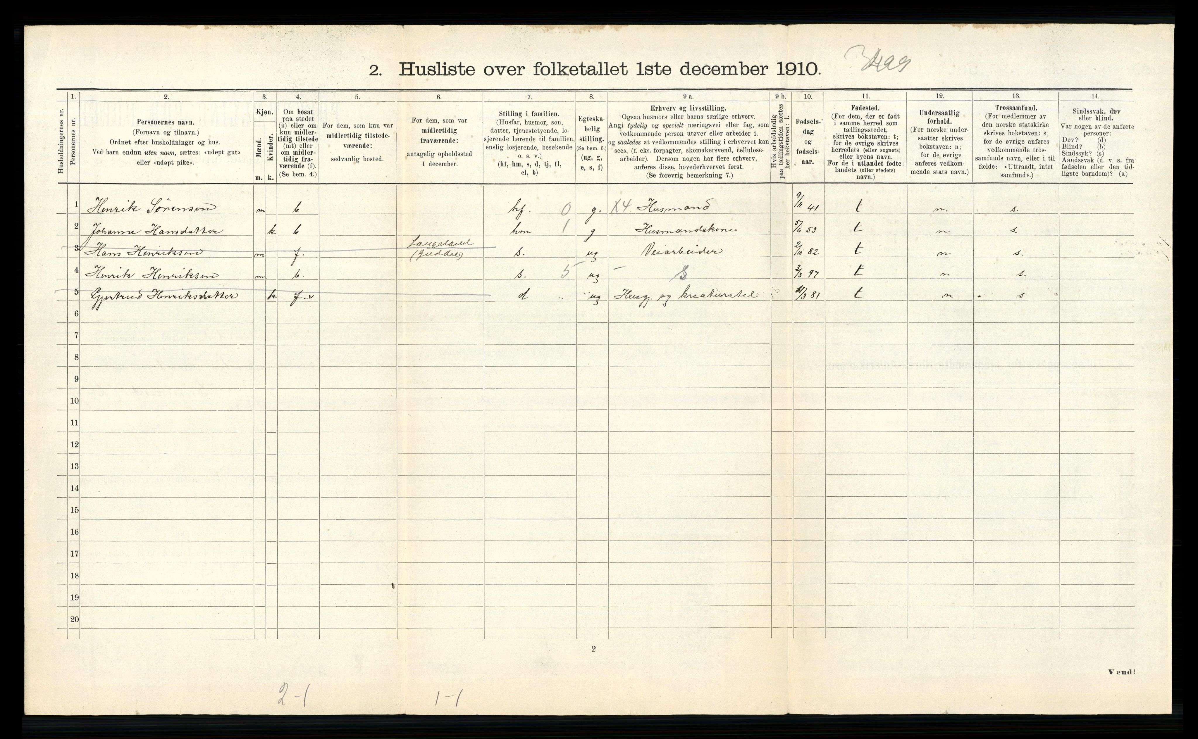 RA, Folketelling 1910 for 1429 Ytre Holmedal herred, 1910, s. 1295