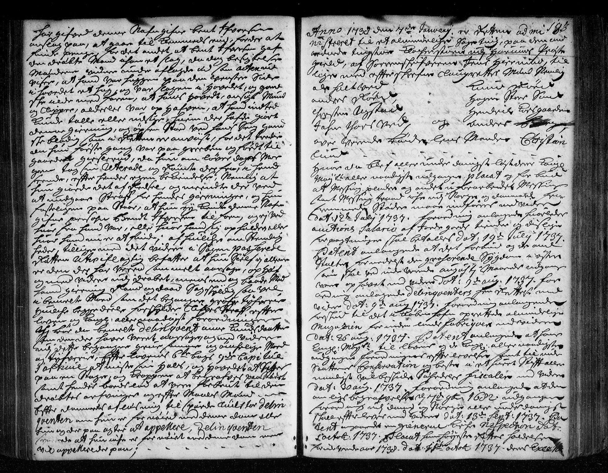 Lier, Røyken og Hurum sorenskriveri, SAKO/A-89/F/Fa/L0048: Tingbok, 1736-1738, s. 183