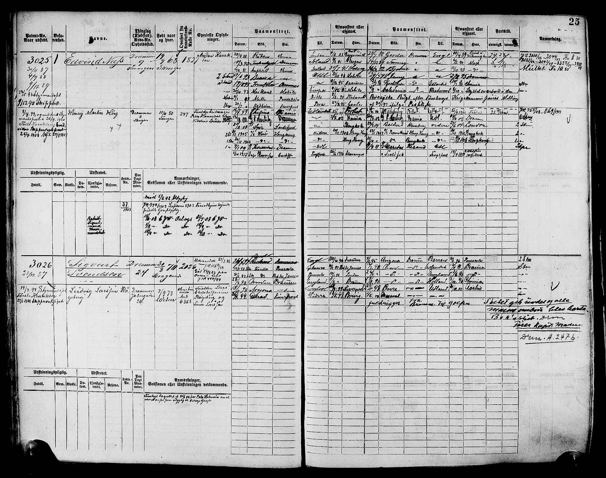 Drammen innrulleringsdistrikt, AV/SAKO-A-781/F/Fc/L0004: Hovedrulle, 1885, s. 27