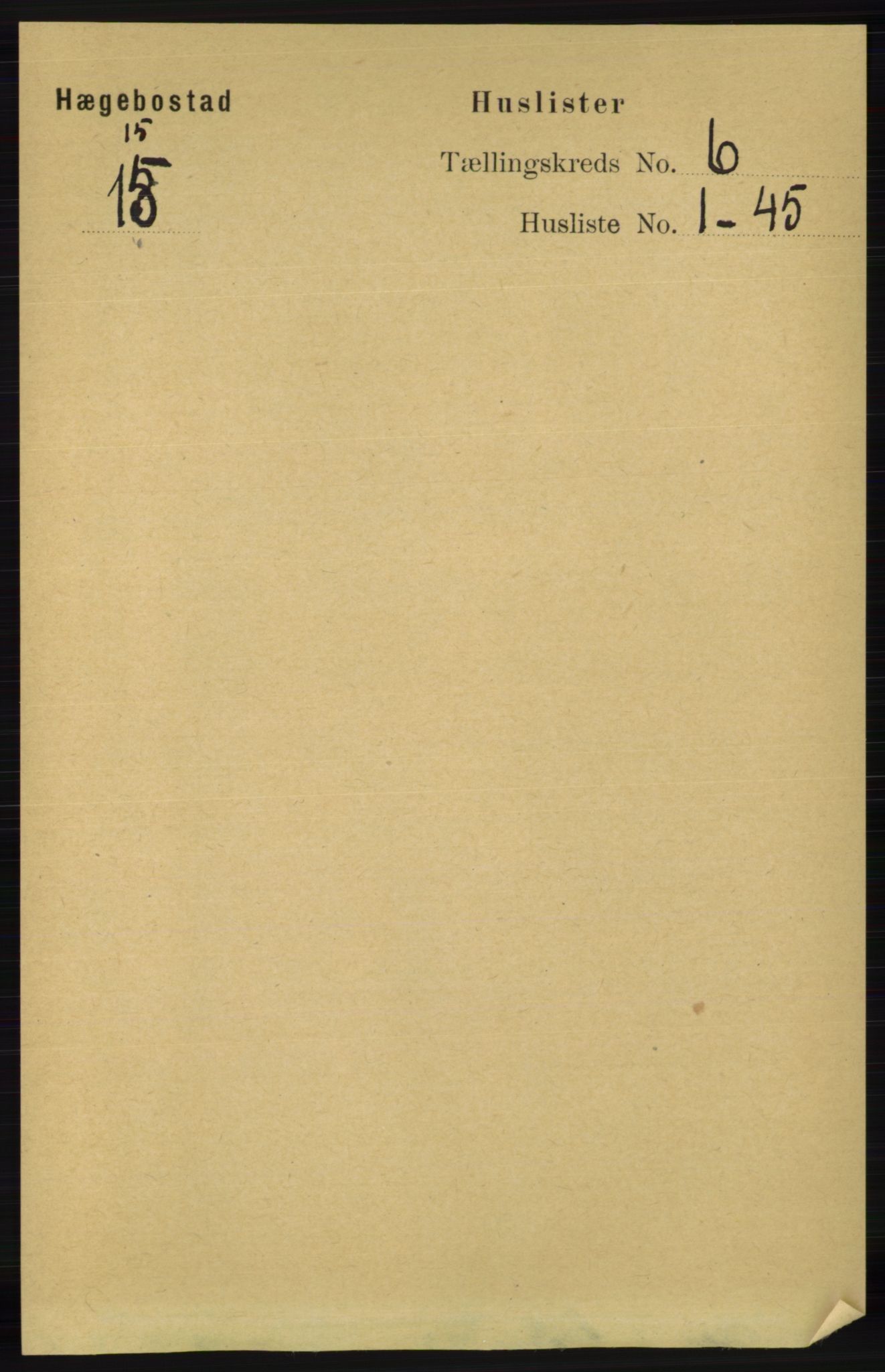 RA, Folketelling 1891 for 1034 Hægebostad herred, 1891, s. 1796