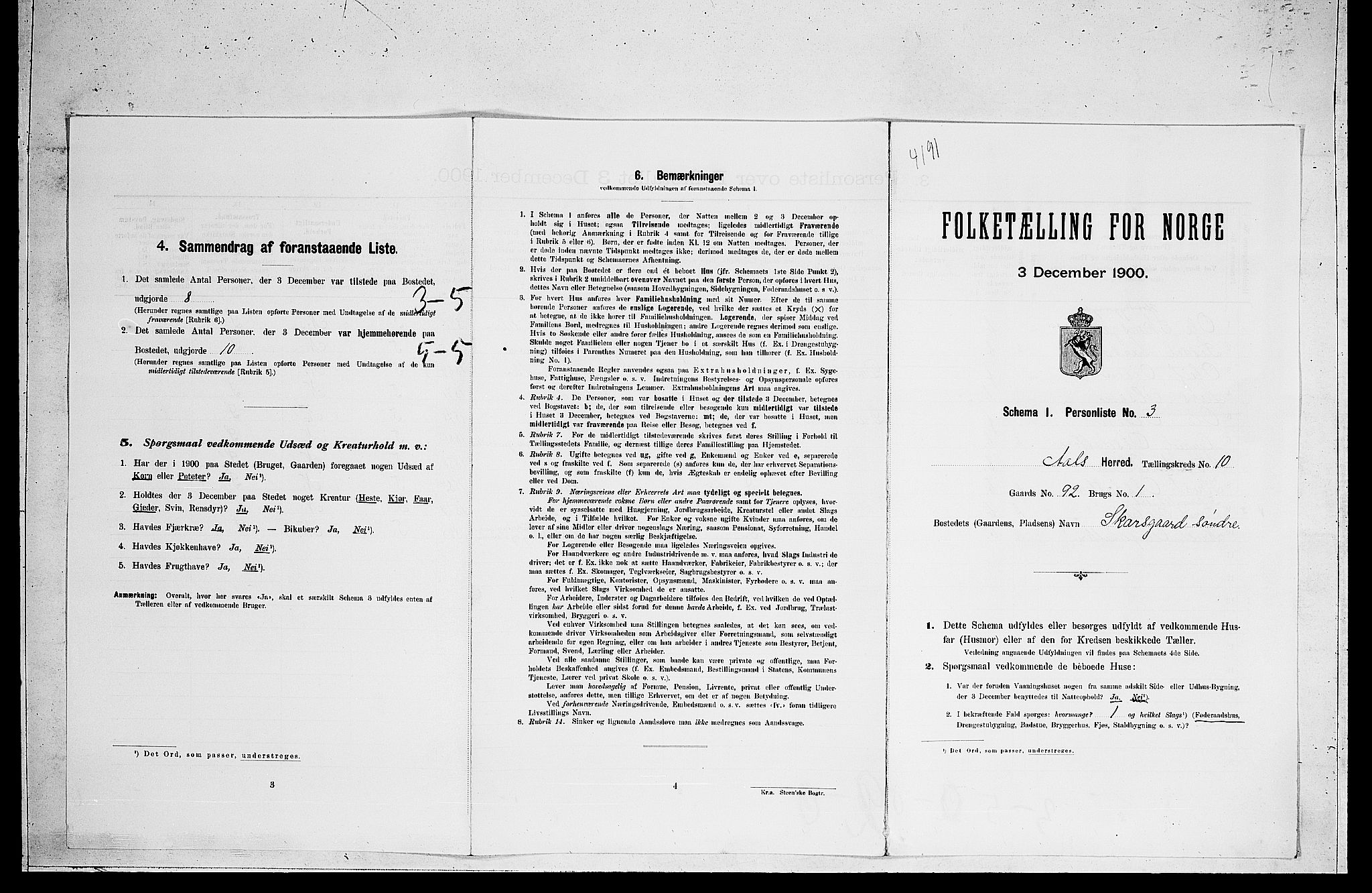RA, Folketelling 1900 for 0619 Ål herred, 1900, s. 806