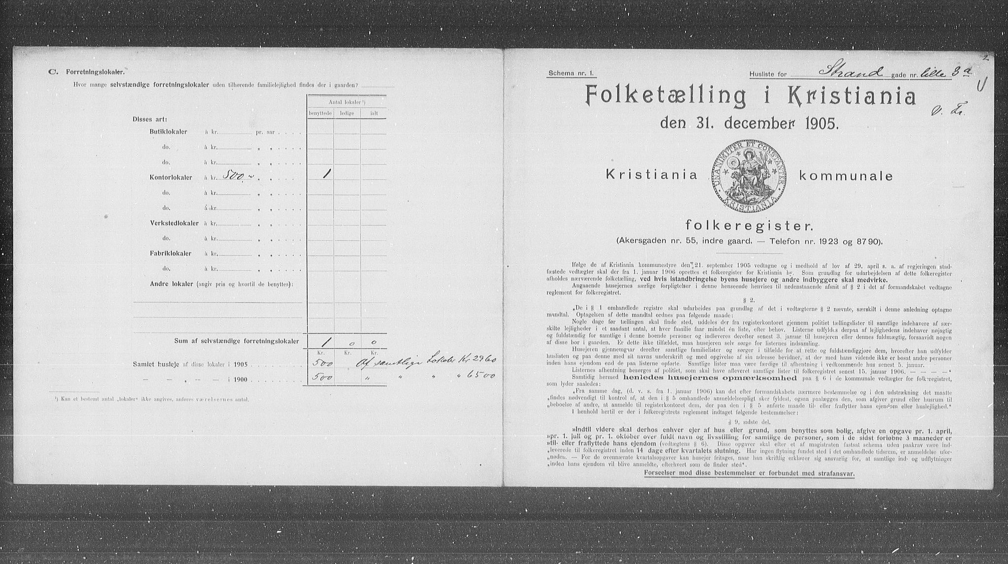 OBA, Kommunal folketelling 31.12.1905 for Kristiania kjøpstad, 1905, s. 30253