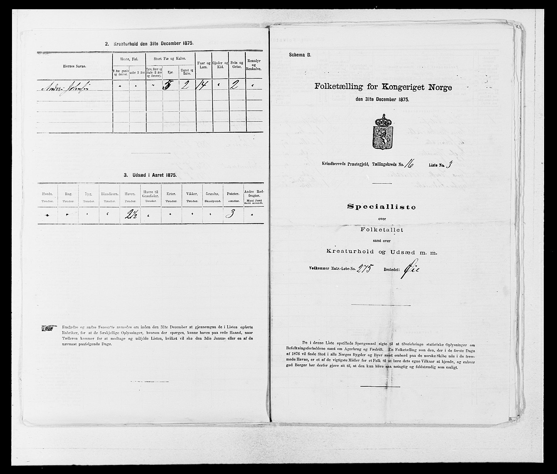 SAB, Folketelling 1875 for 1224P Kvinnherad prestegjeld, 1875, s. 1045