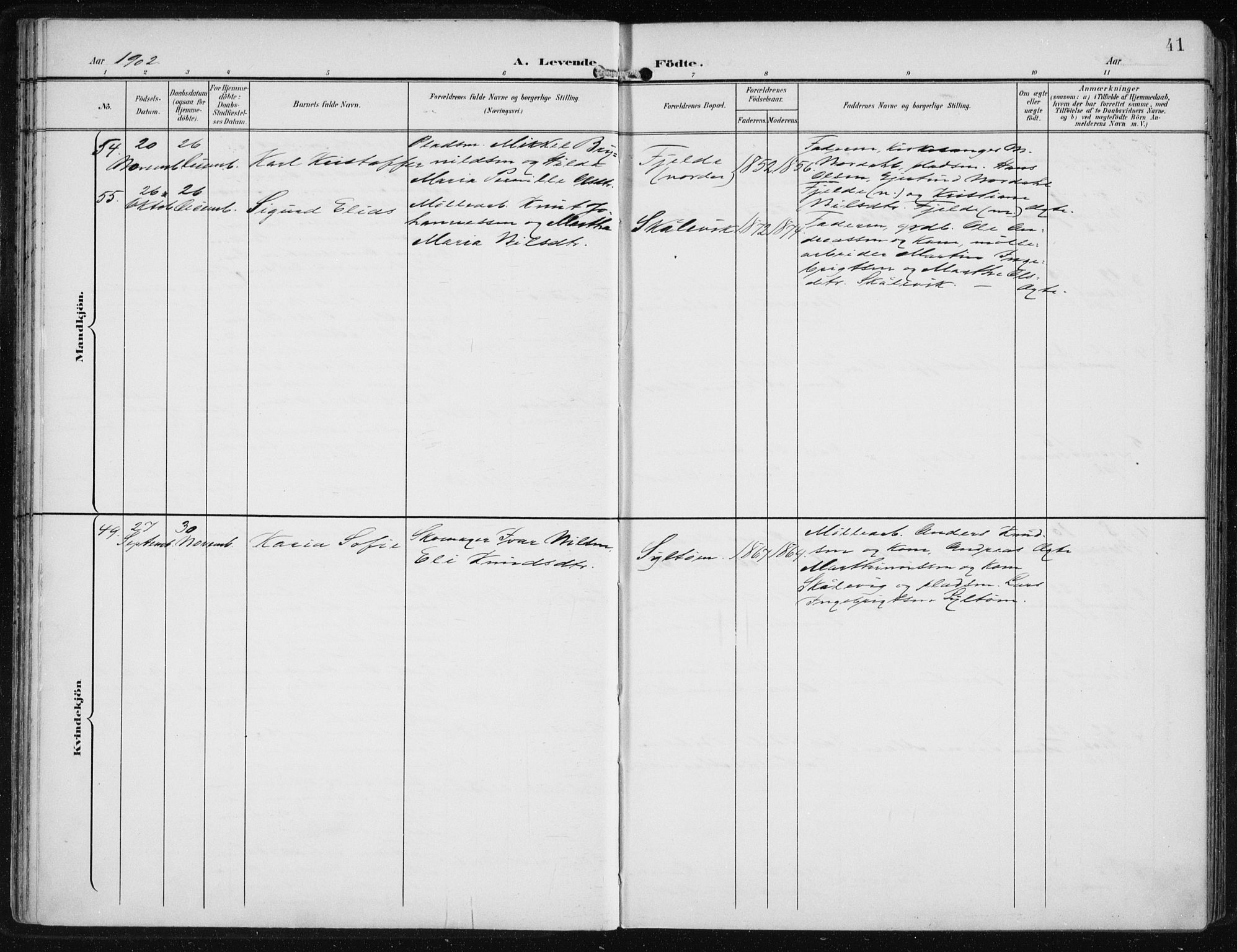 Fjell sokneprestembete, AV/SAB-A-75301/H/Haa: Ministerialbok nr. A  9, 1899-1910, s. 41