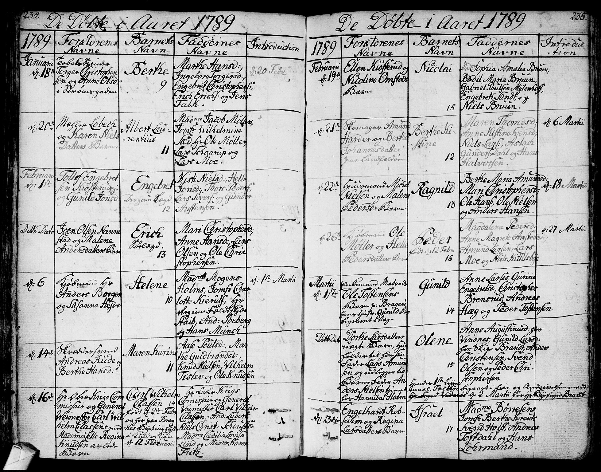 Bragernes kirkebøker, SAKO/A-6/F/Fa/L0006a: Ministerialbok nr. I 6, 1782-1814, s. 234-235
