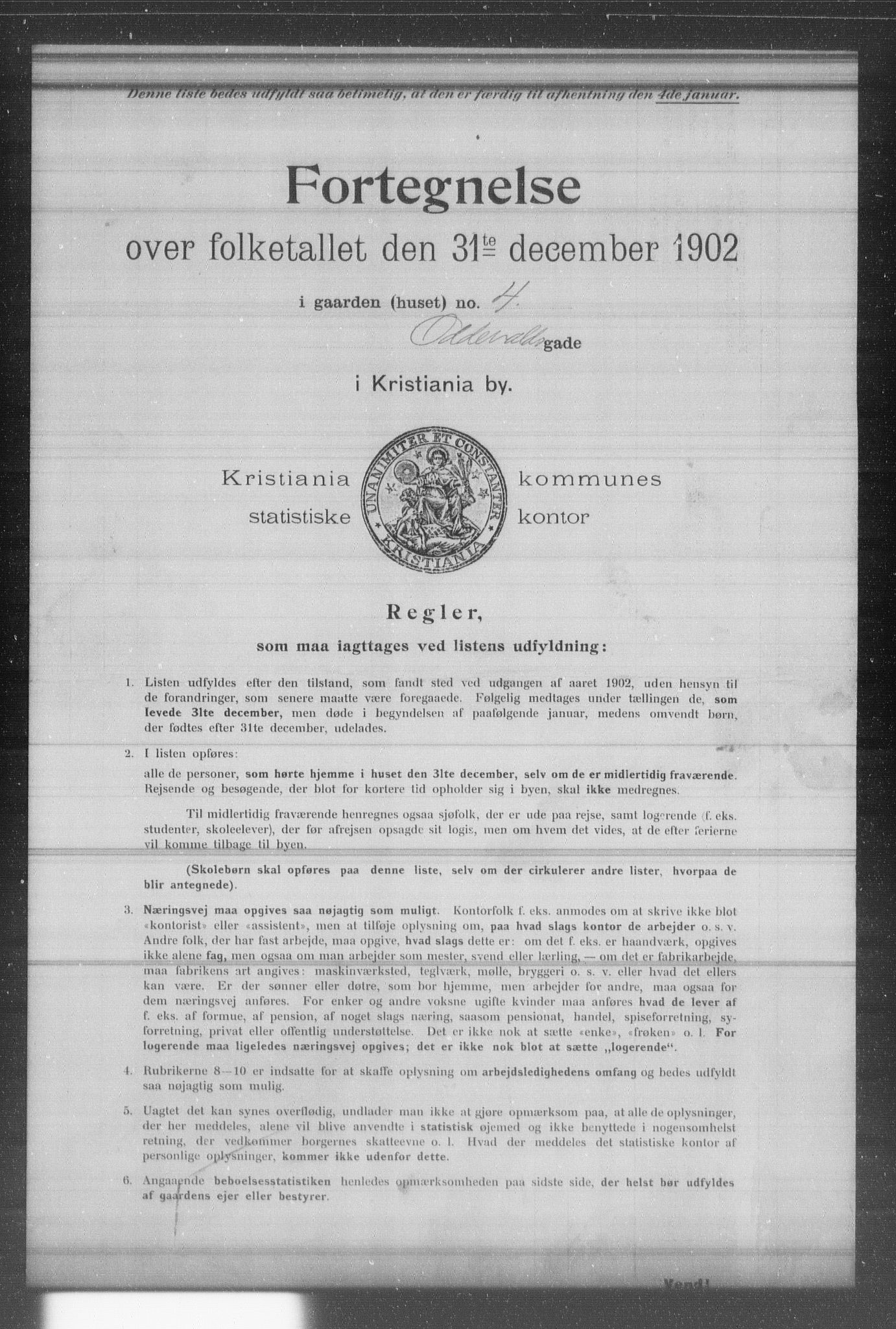 OBA, Kommunal folketelling 31.12.1902 for Kristiania kjøpstad, 1902, s. 14189