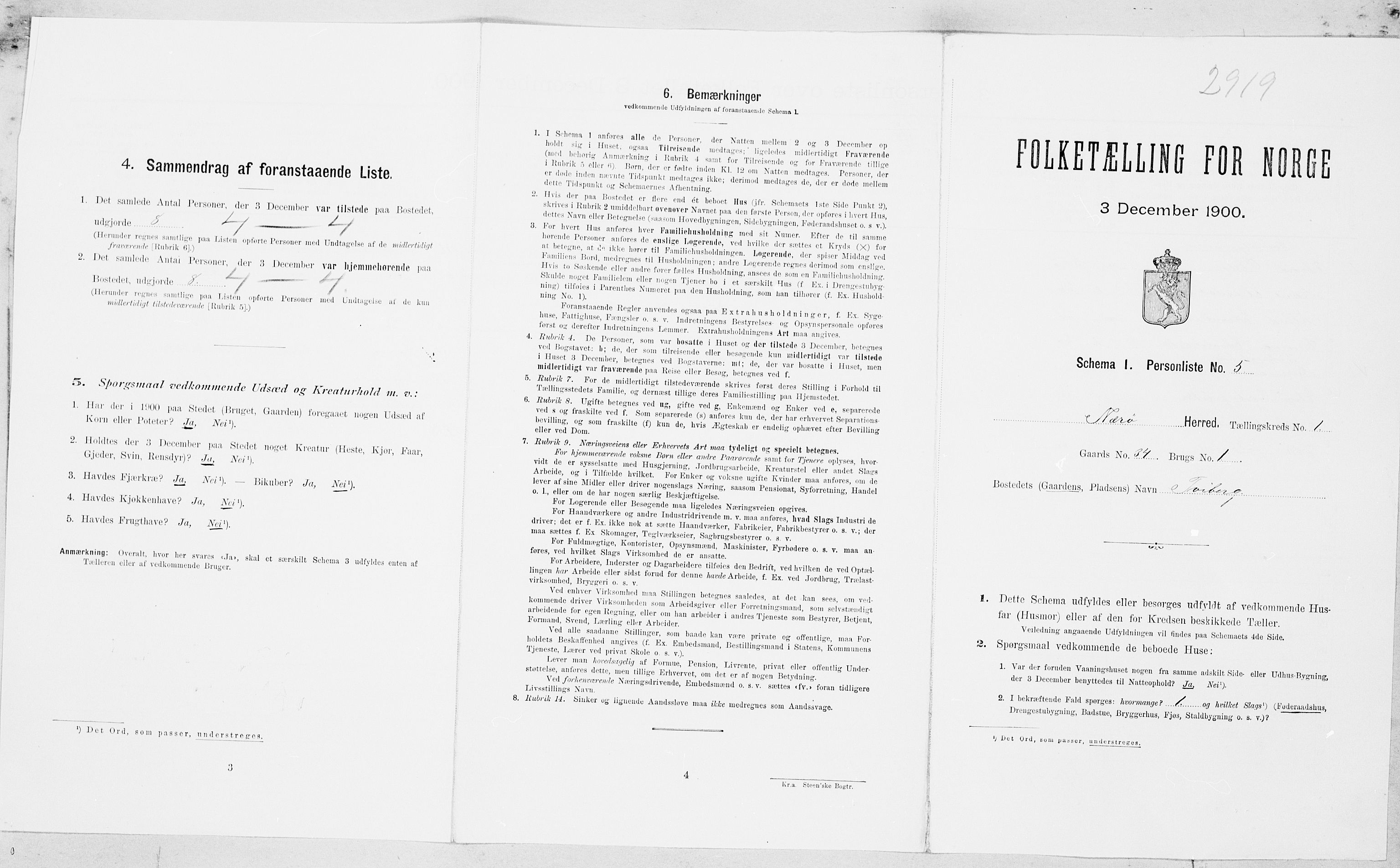 SAT, Folketelling 1900 for 1751 Nærøy herred, 1900, s. 23
