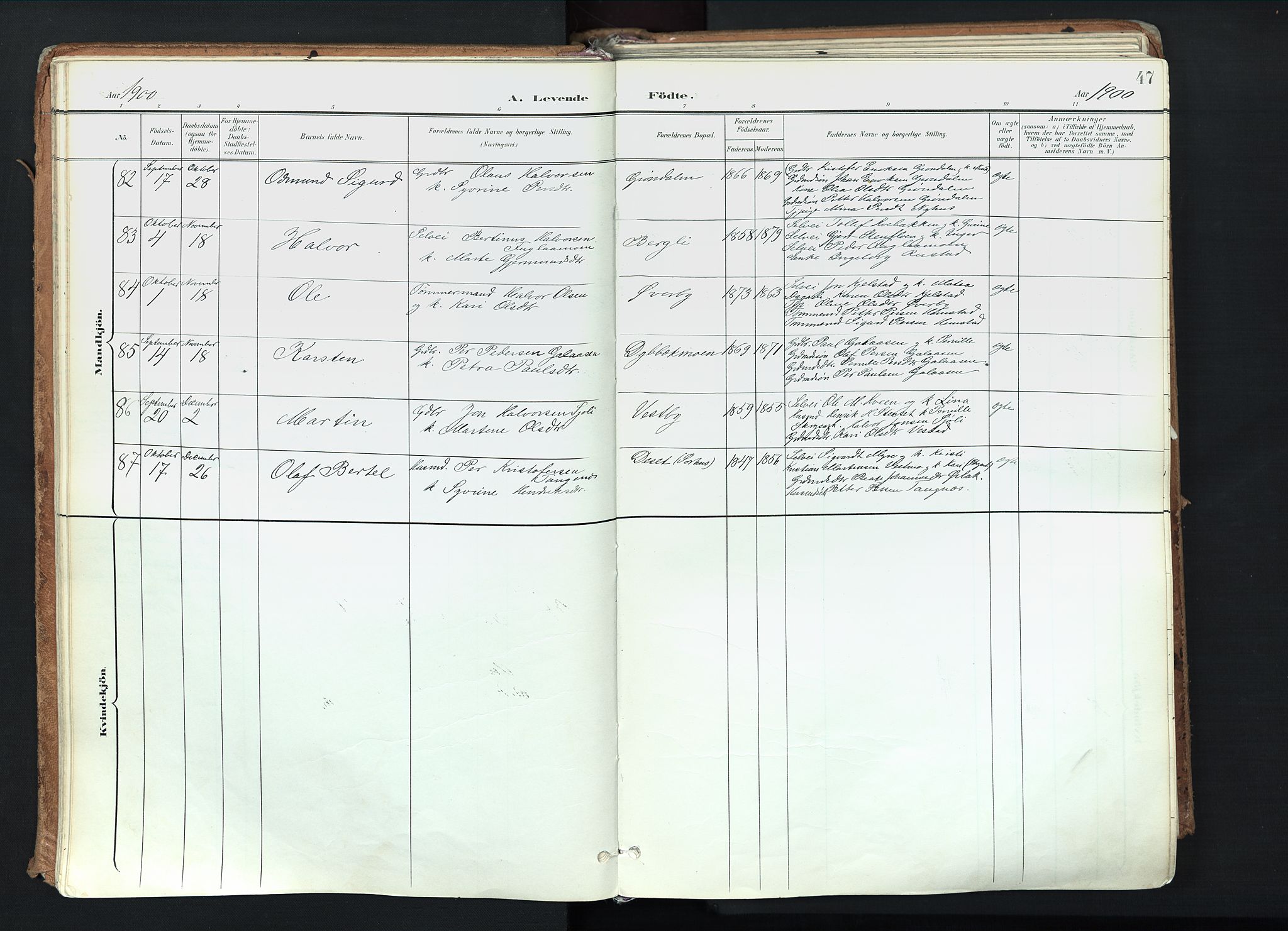 Trysil prestekontor, AV/SAH-PREST-046/H/Ha/Haa/L0012: Ministerialbok nr. 12, 1898-1917, s. 47