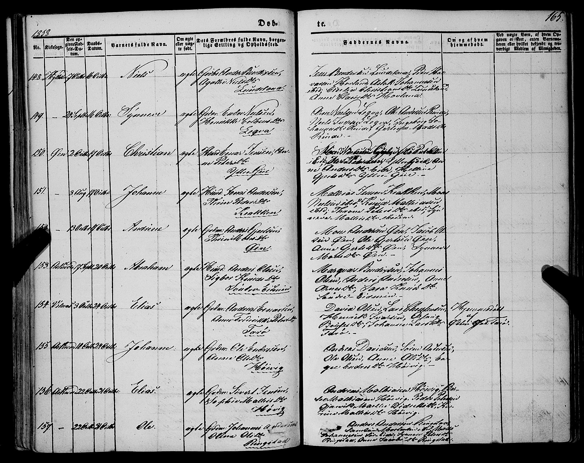 Askvoll sokneprestembete, AV/SAB-A-79501/H/Haa/Haaa/L0011/0001: Ministerialbok nr. A 11 I, 1845-1864, s. 165