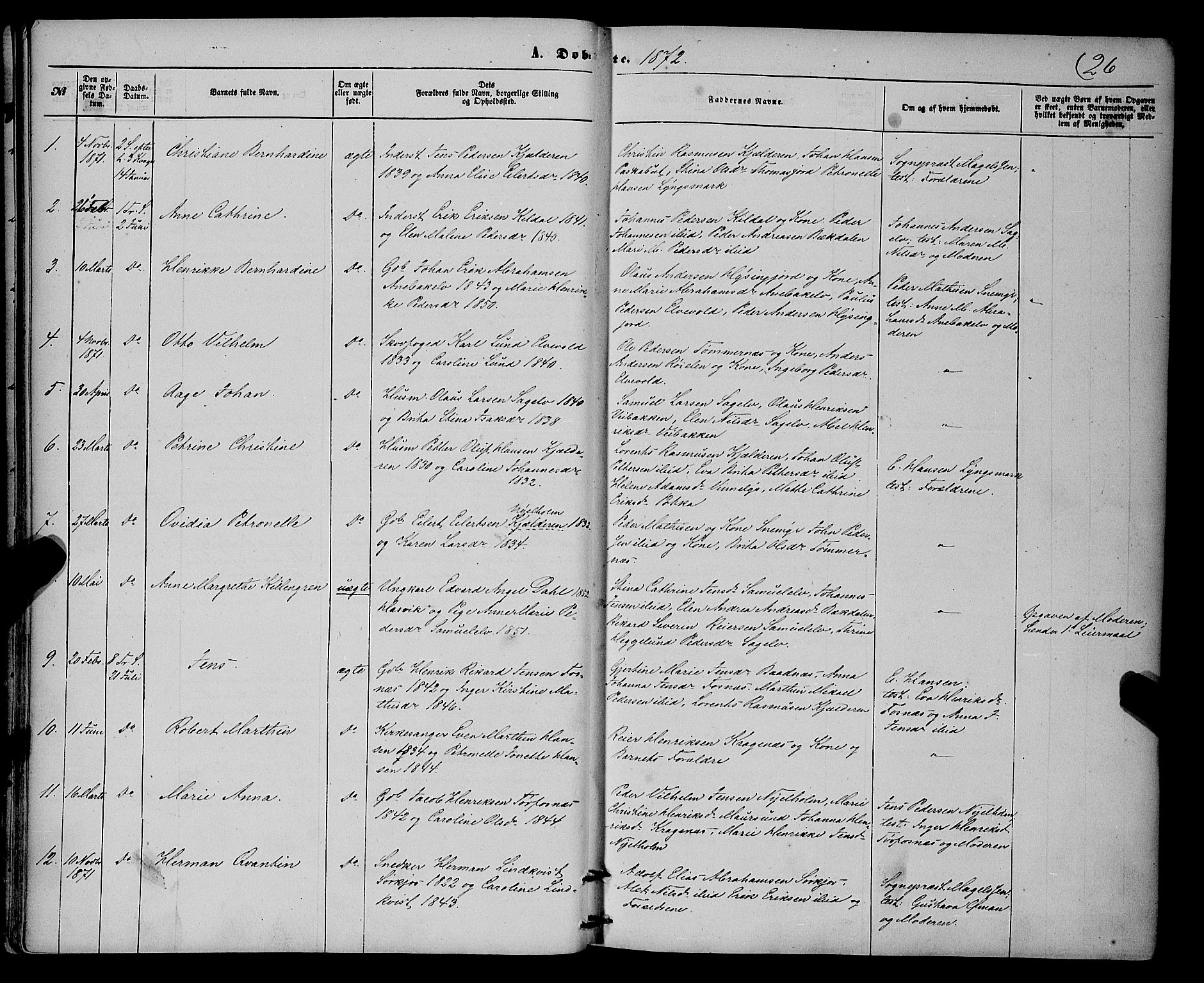 Skjervøy sokneprestkontor, AV/SATØ-S-1300/H/Ha/Haa/L0013kirke: Ministerialbok nr. 13, 1863-1877, s. 26