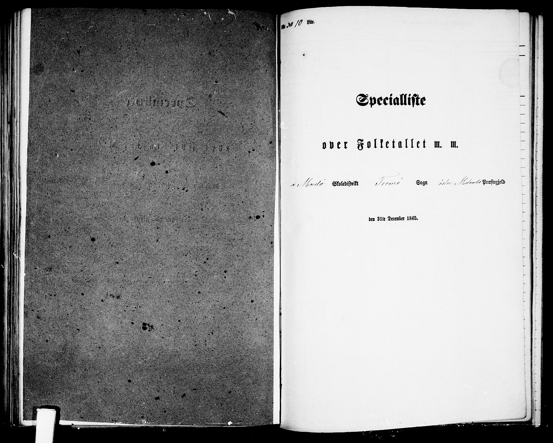 RA, Folketelling 1865 for 0918P Austre Moland prestegjeld, 1865, s. 271