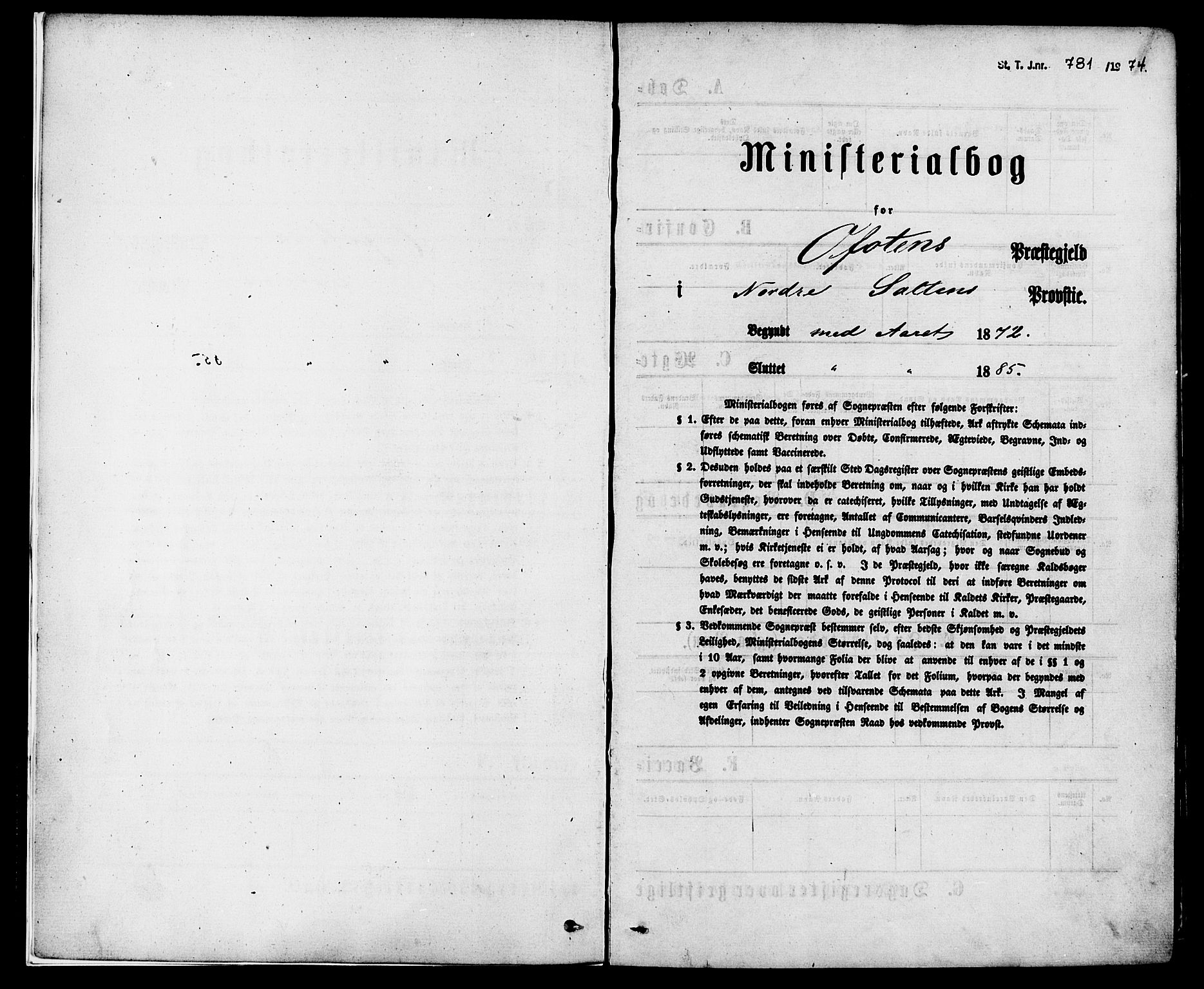 Ministerialprotokoller, klokkerbøker og fødselsregistre - Nordland, SAT/A-1459/863/L0897: Ministerialbok nr. 863A09, 1872-1886