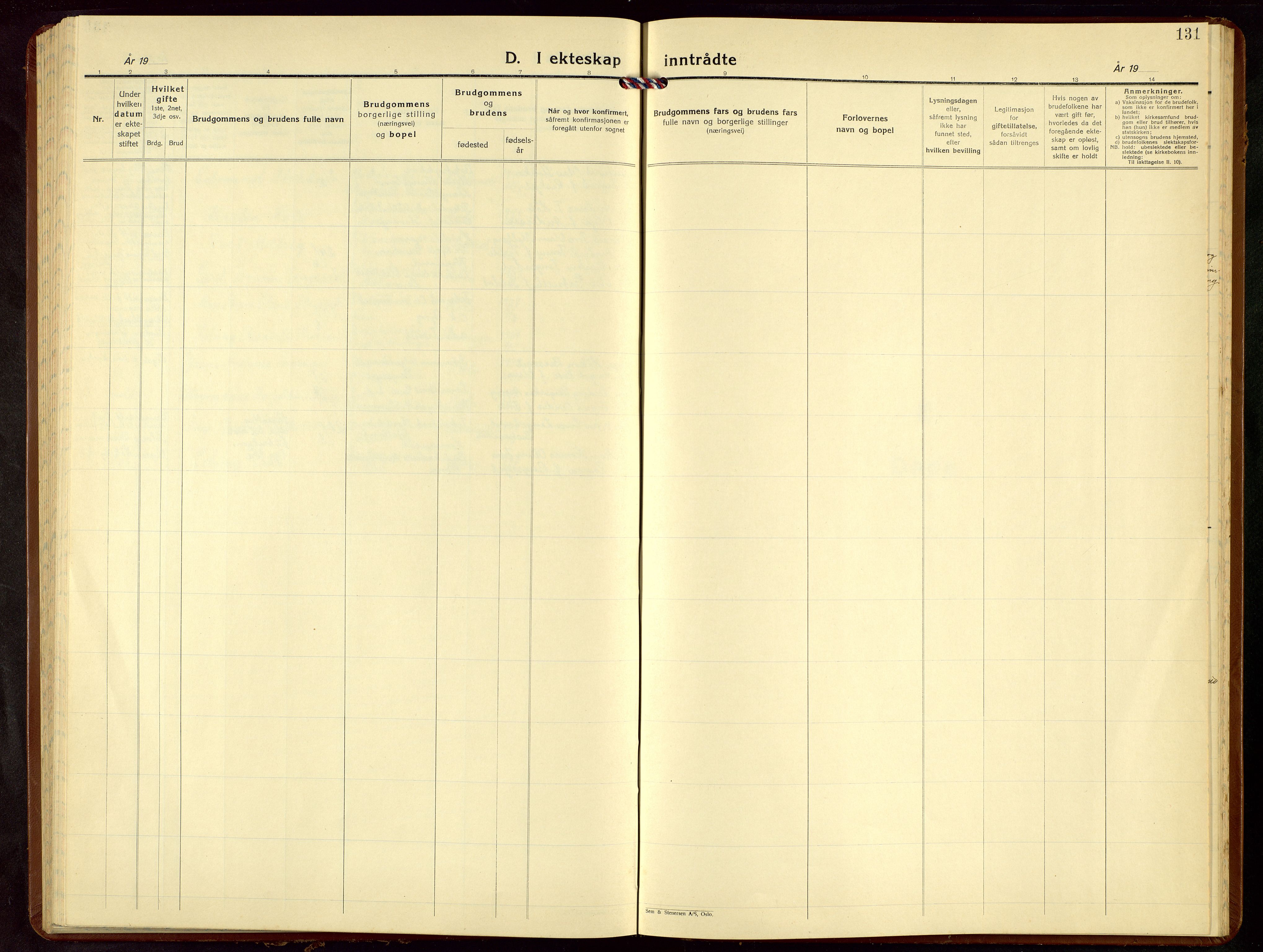 Høgsfjord sokneprestkontor, AV/SAST-A-101624/H/Ha/Hab/L0006: Klokkerbok nr. B 6, 1939-1965, s. 131