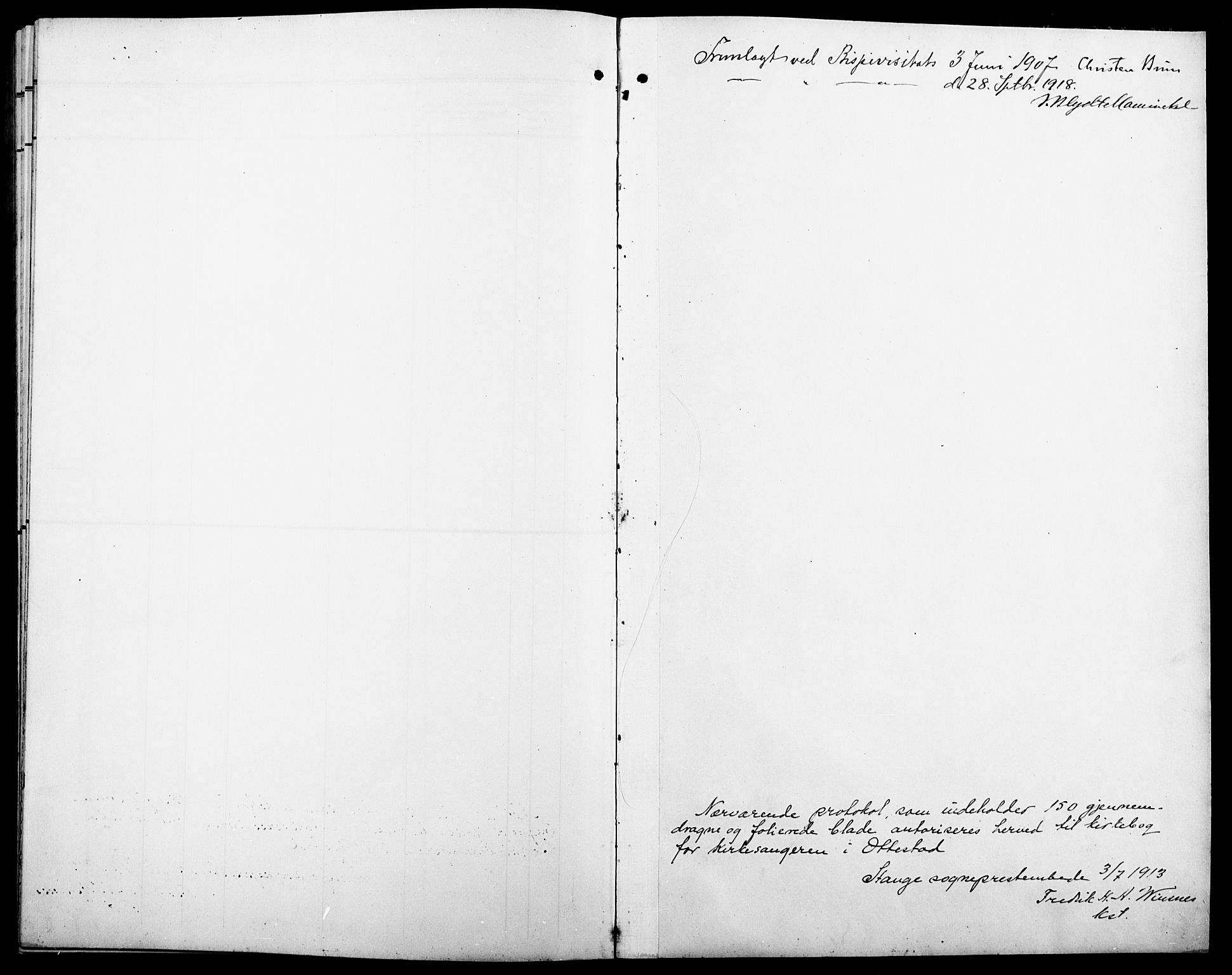 Stange prestekontor, AV/SAH-PREST-002/L/L0013: Klokkerbok nr. 13, 1906-1915