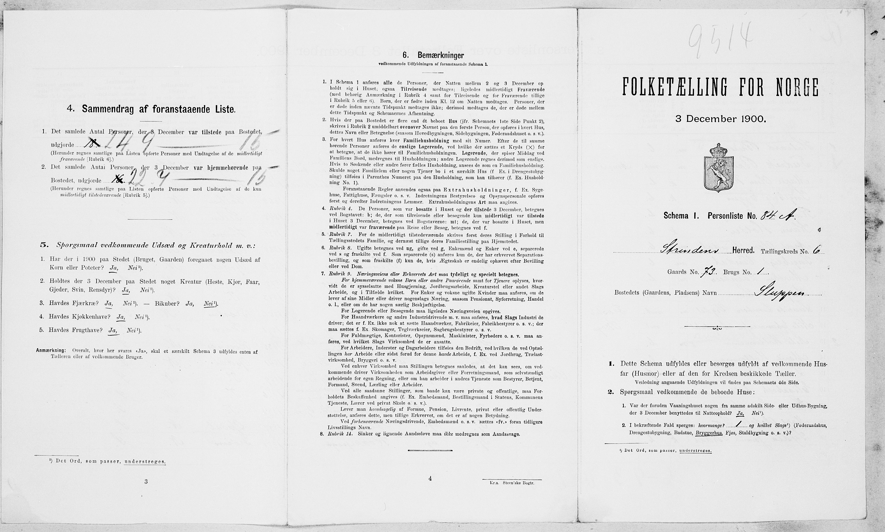 SAT, Folketelling 1900 for 1660 Strinda herred, 1900, s. 1142