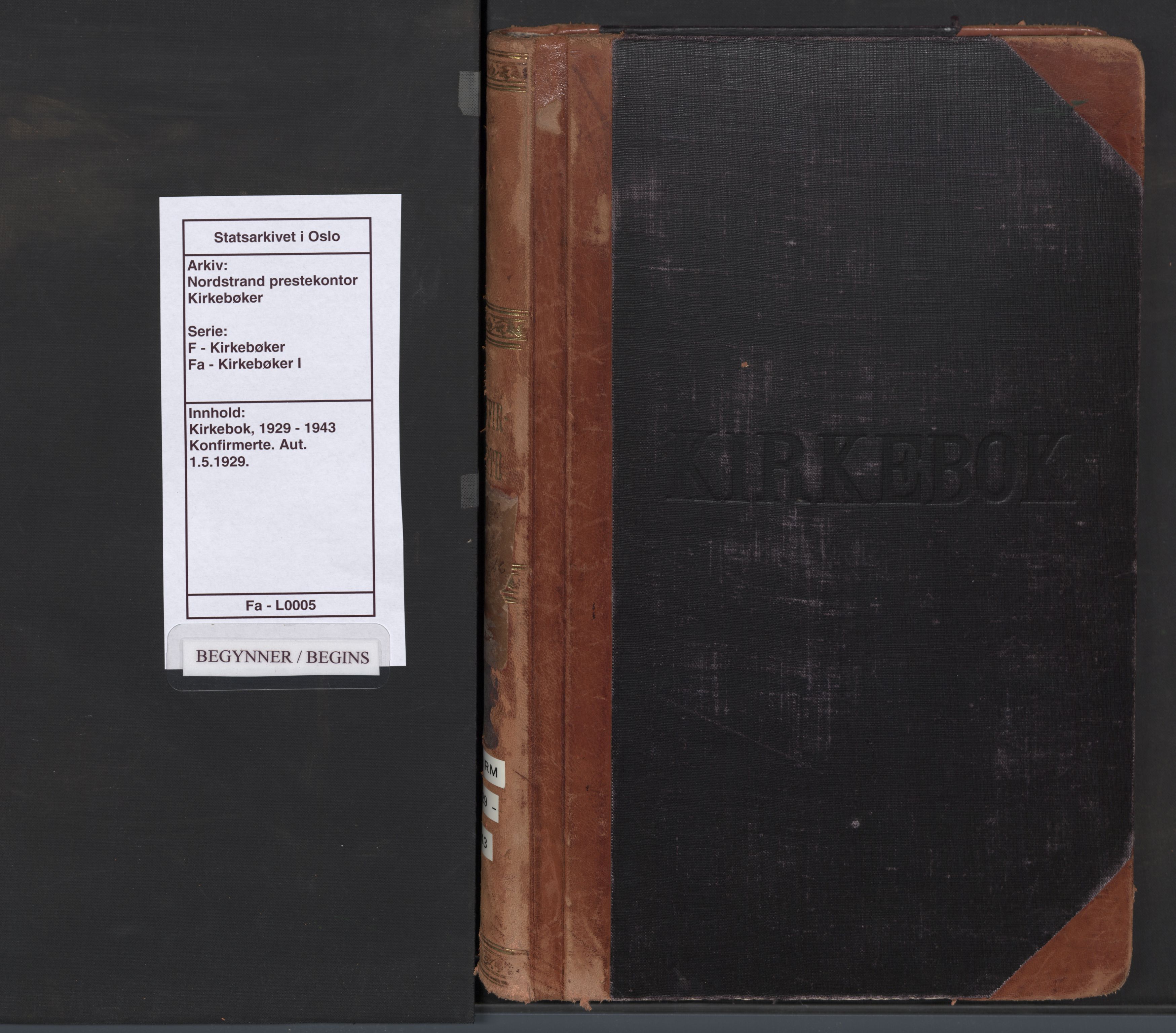 Nordstrand prestekontor Kirkebøker, SAO/A-10362a/F/Fa/L0005: Ministerialbok nr. I 5, 1929-1944
