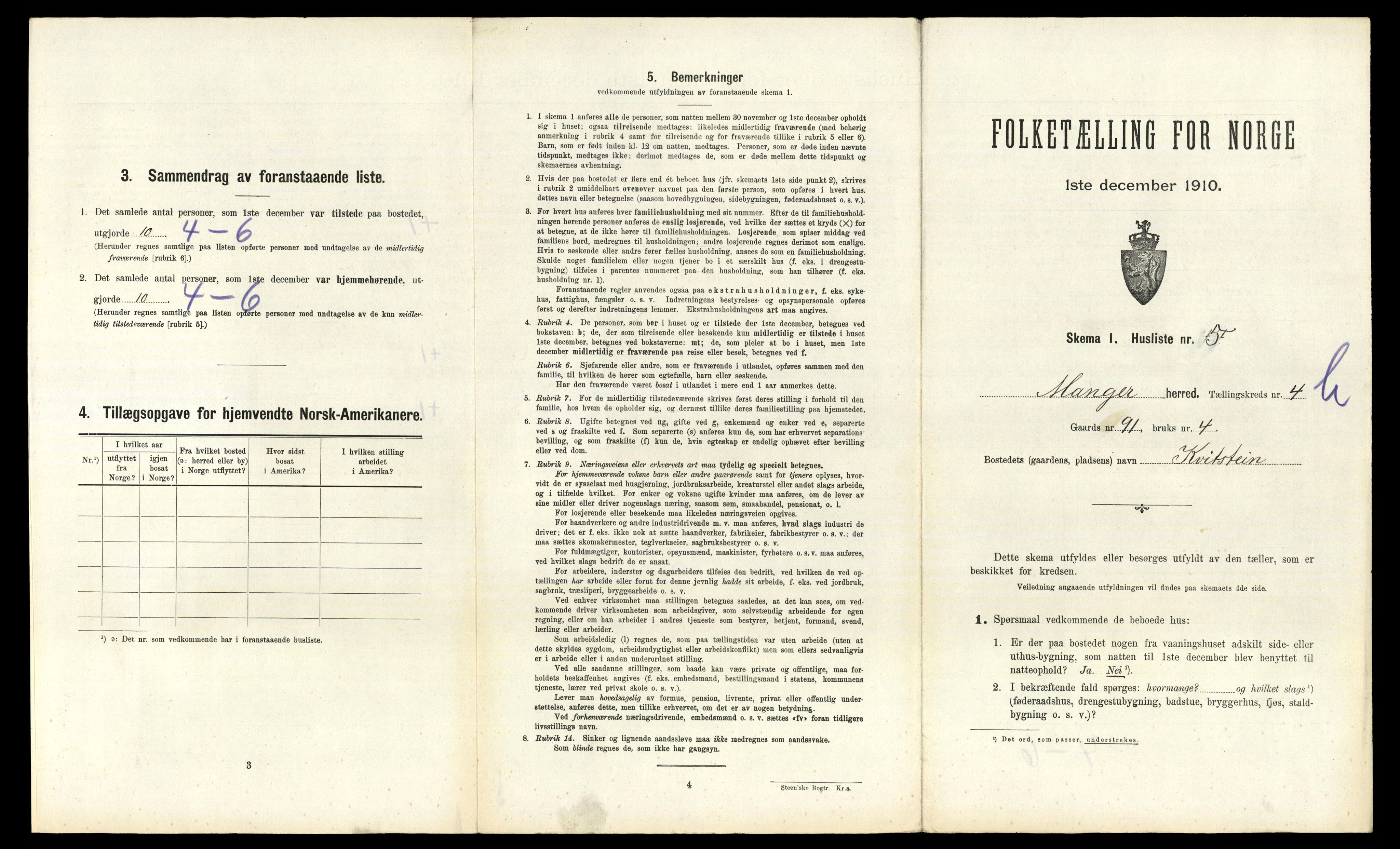 RA, Folketelling 1910 for 1261 Manger herred, 1910, s. 507