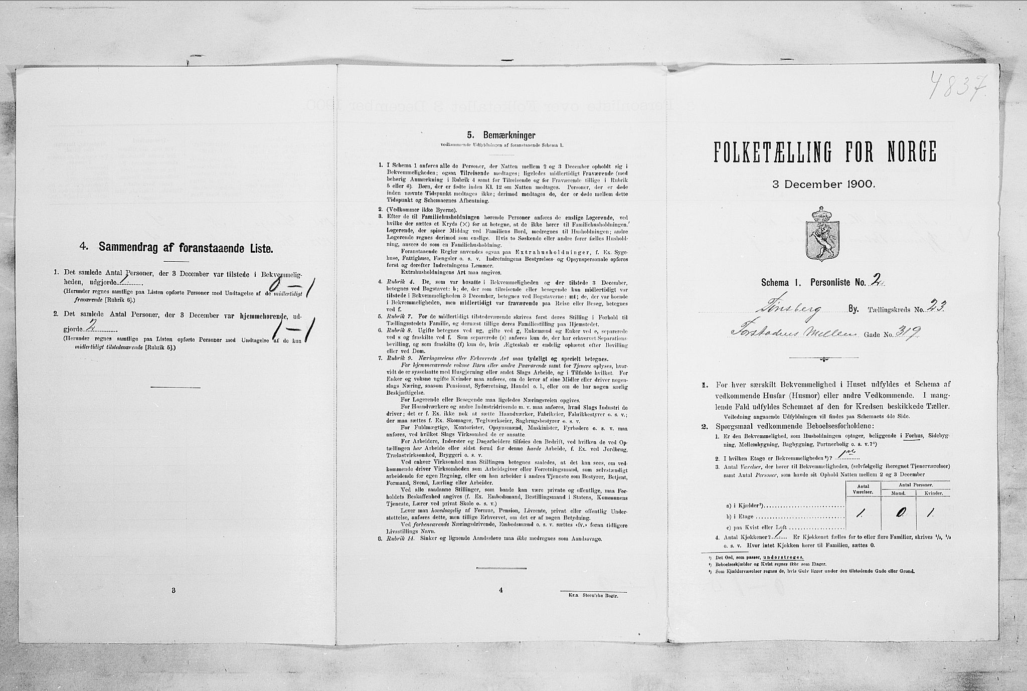 RA, Folketelling 1900 for 0705 Tønsberg kjøpstad, 1900, s. 3618