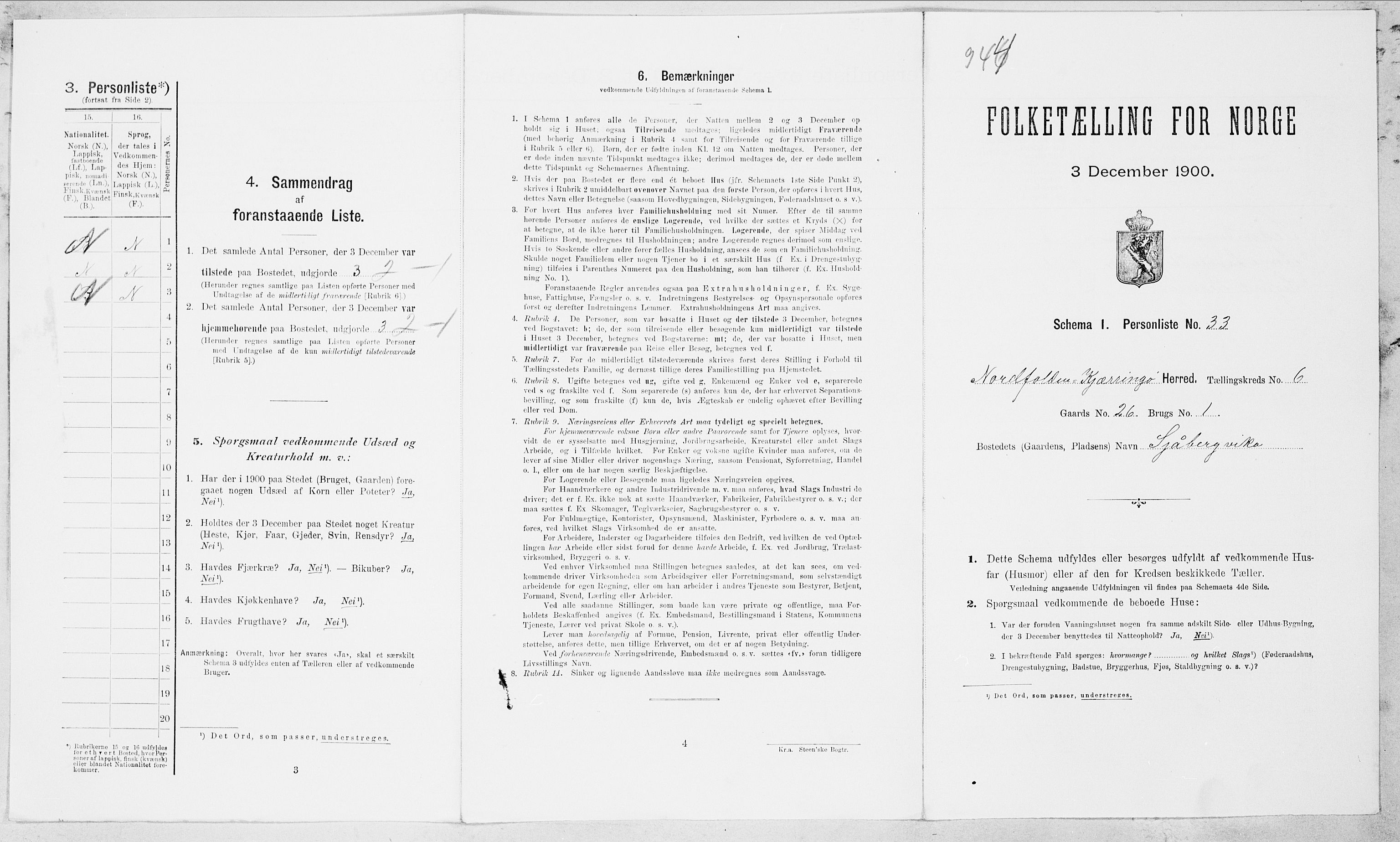 SAT, Folketelling 1900 for 1846 Nordfold-Kjerringøy herred, 1900, s. 634
