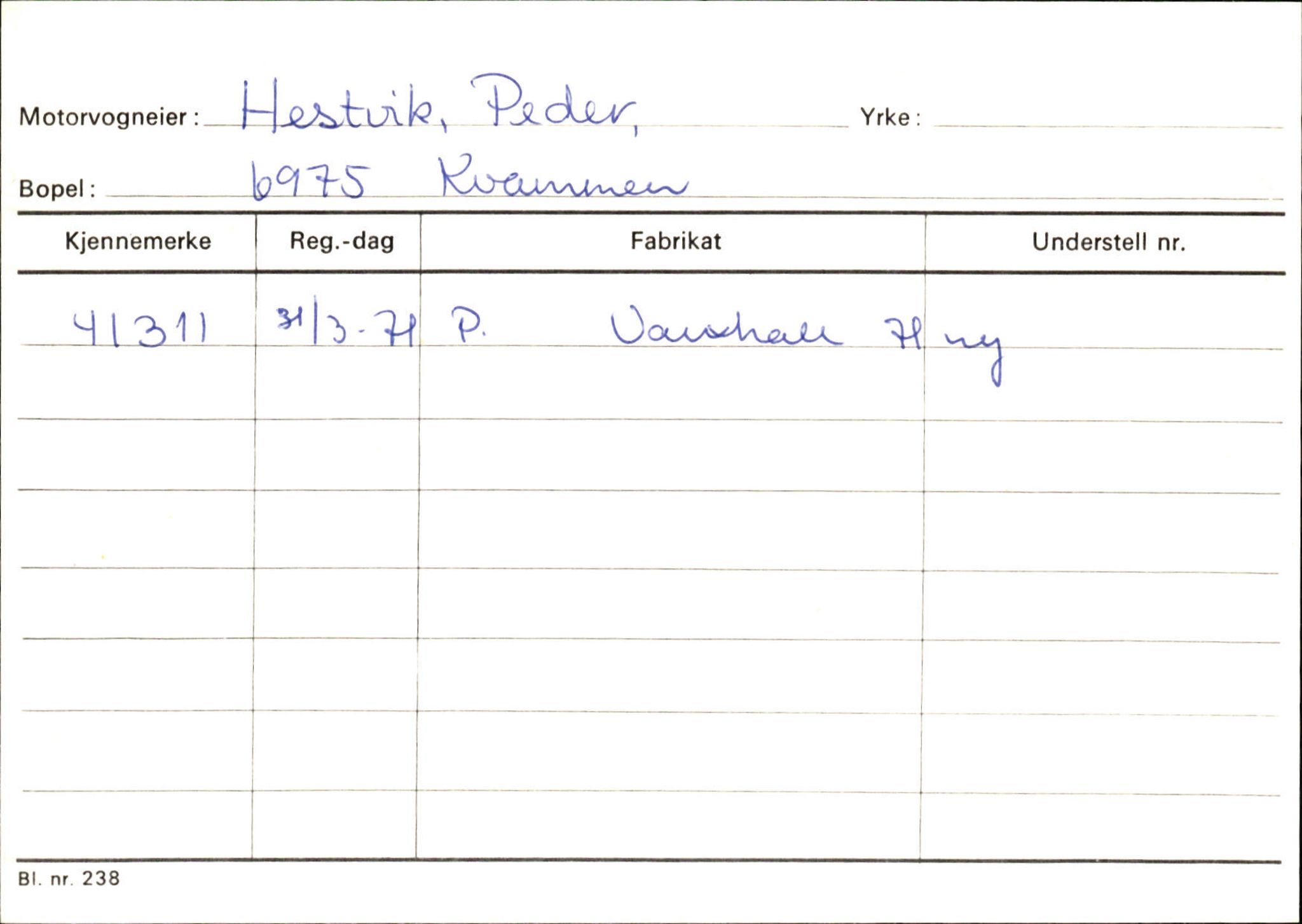 Statens vegvesen, Sogn og Fjordane vegkontor, SAB/A-5301/4/F/L0132: Eigarregister Askvoll A-Å. Balestrand A-Å, 1945-1975, s. 572