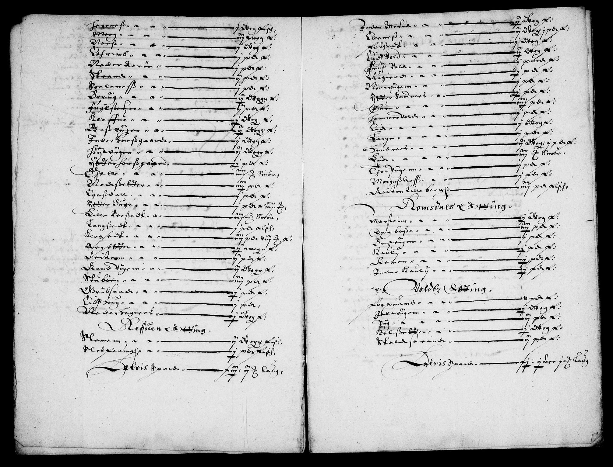 Rentekammeret inntil 1814, Realistisk ordnet avdeling, AV/RA-EA-4070/Fc/Fca/L0004/0003: [Ca IV]  Trondheim stift / "Stichtens Bog", 1654