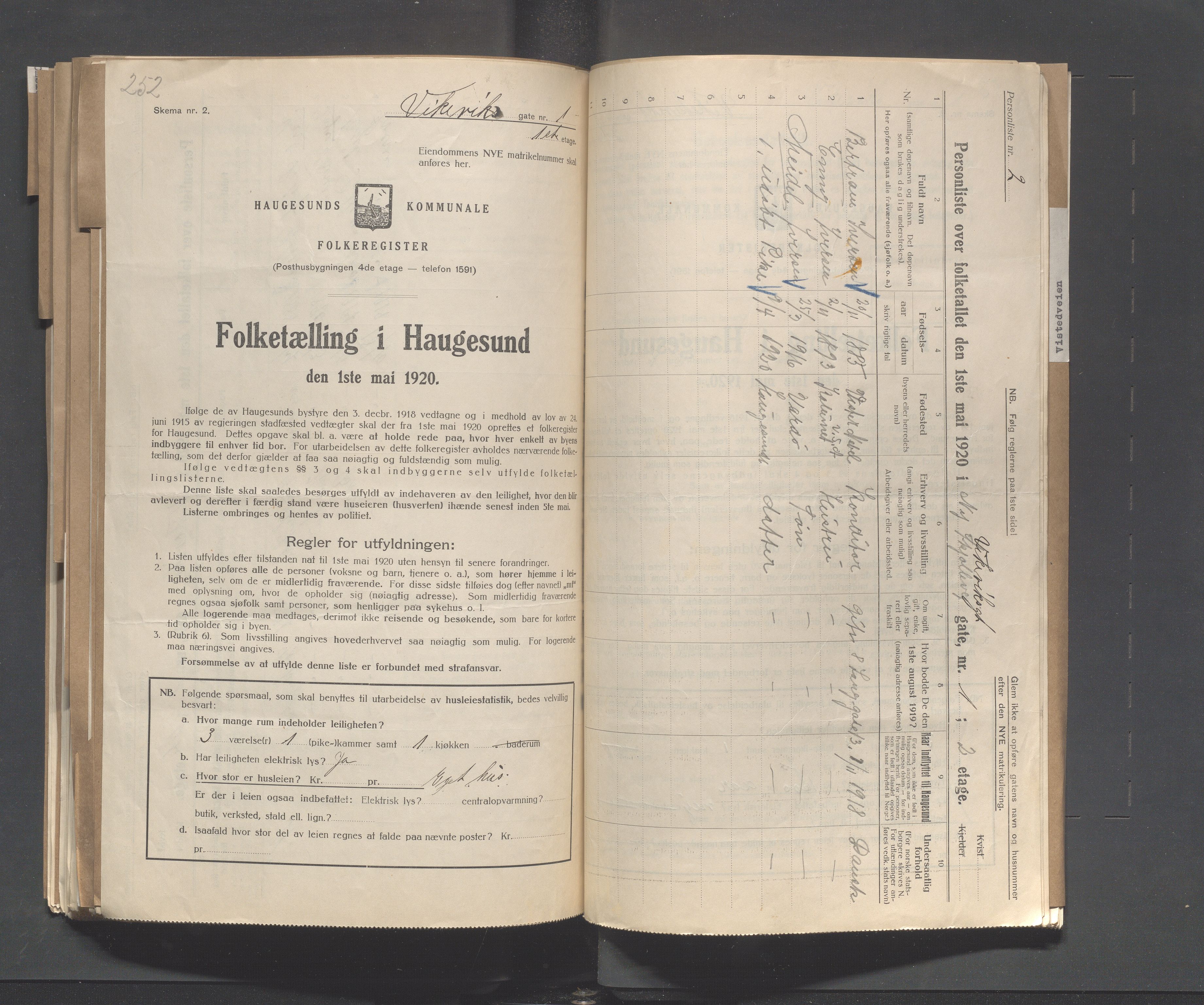 IKAR, Kommunal folketelling 1.5.1920 for Haugesund, 1920, s. 5275