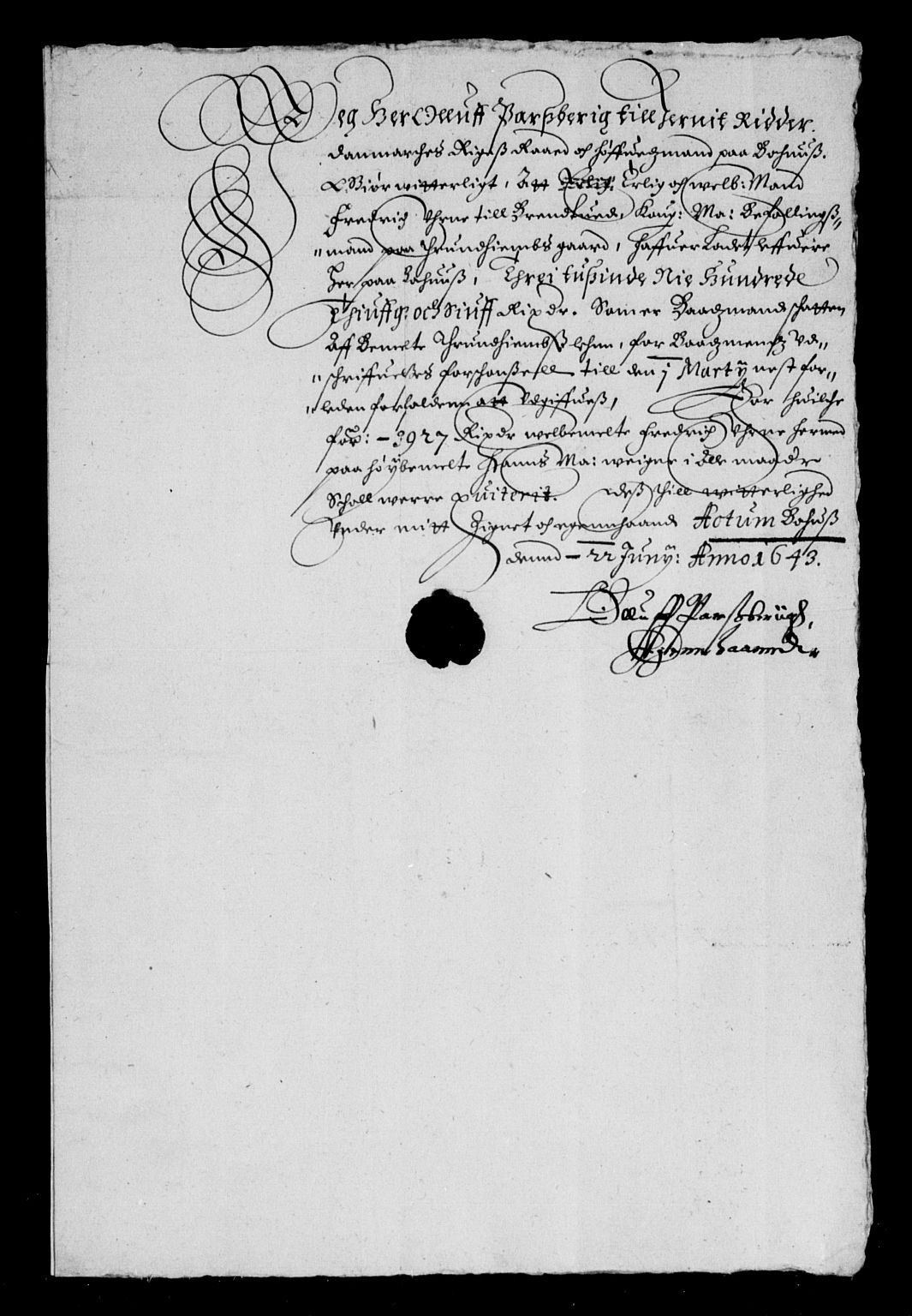 Rentekammeret inntil 1814, Reviderte regnskaper, Lensregnskaper, AV/RA-EA-5023/R/Rb/Rbw/L0076: Trondheim len, 1642-1643