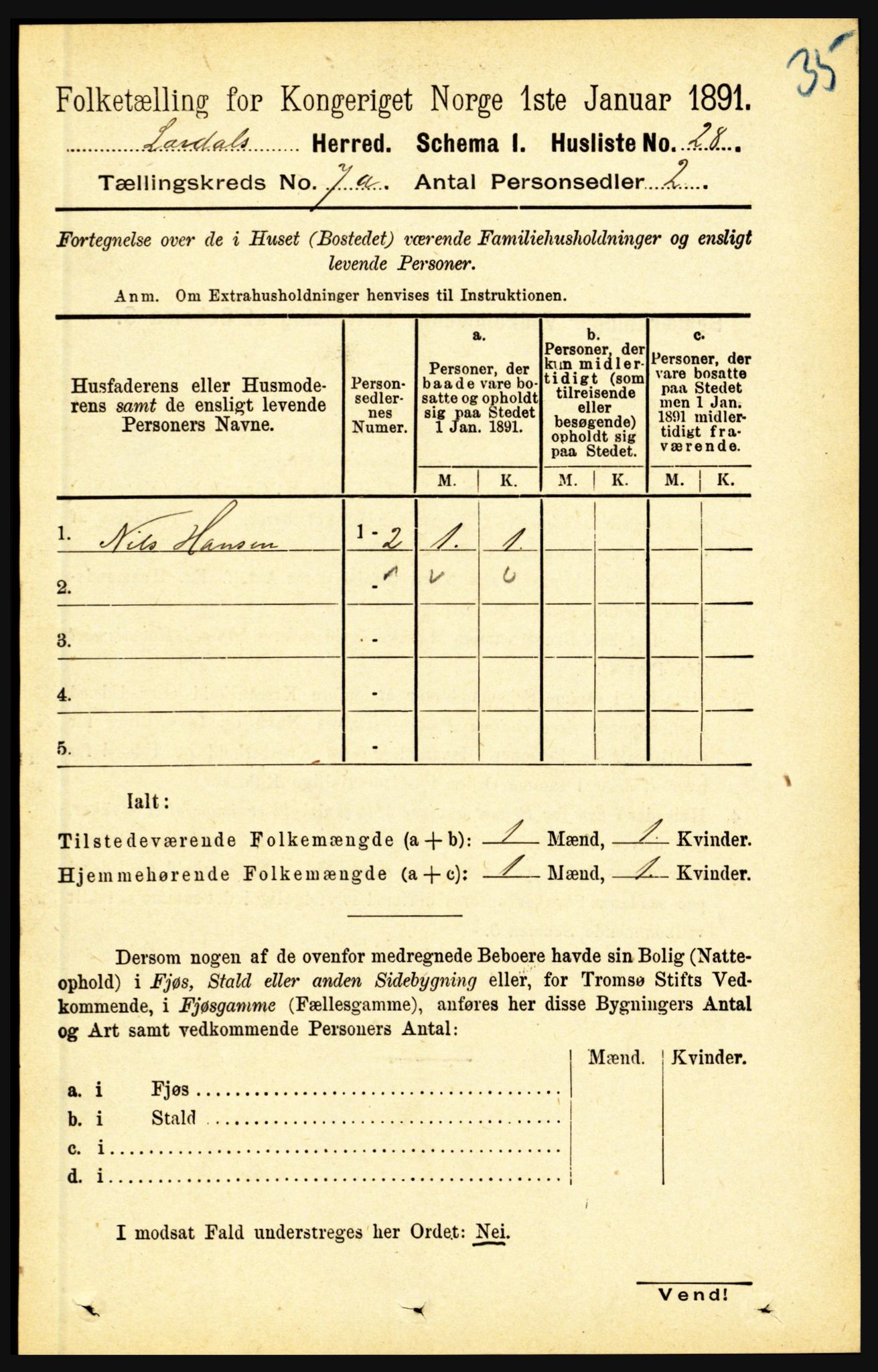 RA, Folketelling 1891 for 1422 Lærdal herred, 1891, s. 776