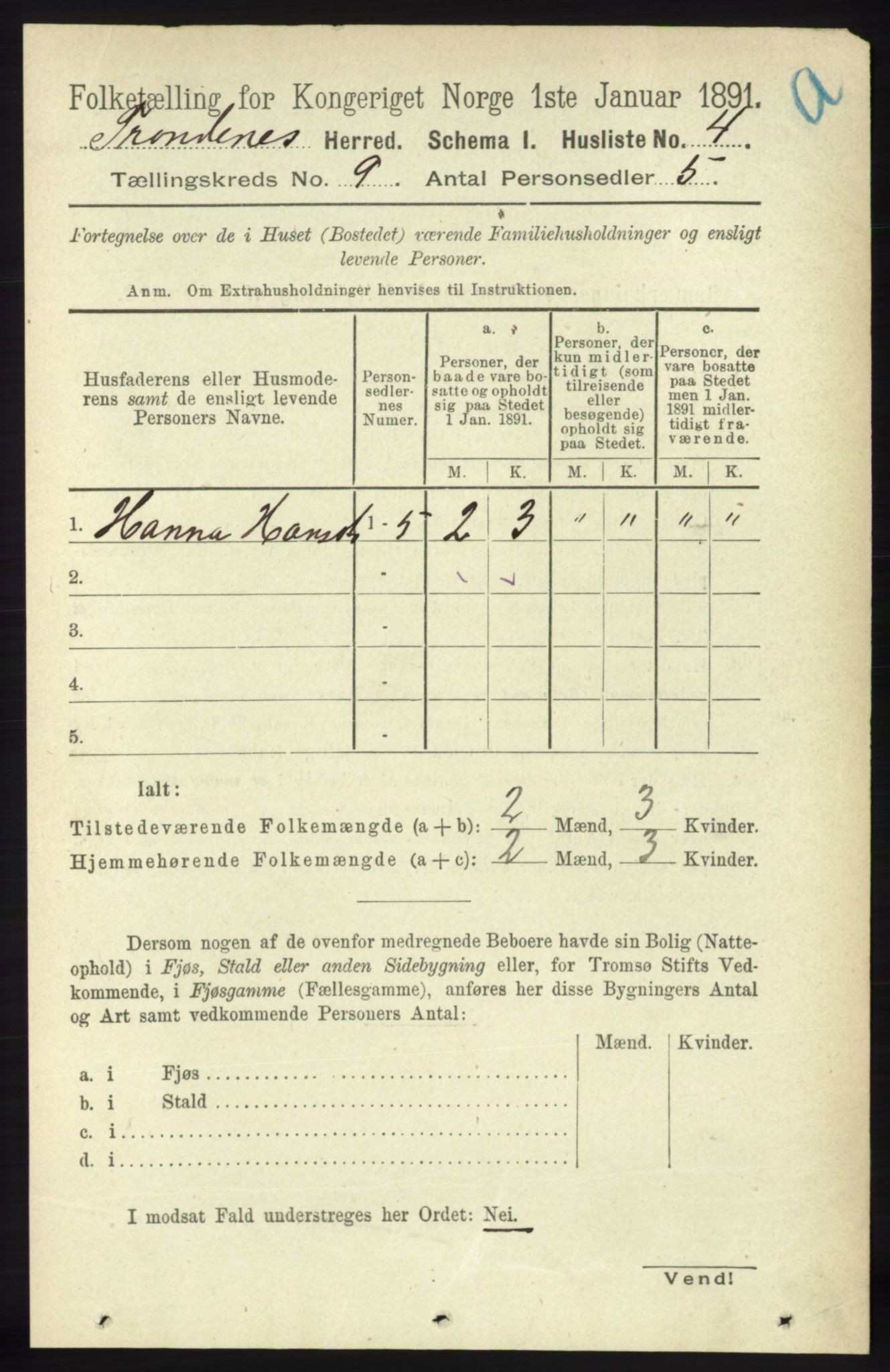 RA, Folketelling 1891 for 1914 Trondenes herred, 1891, s. 6266