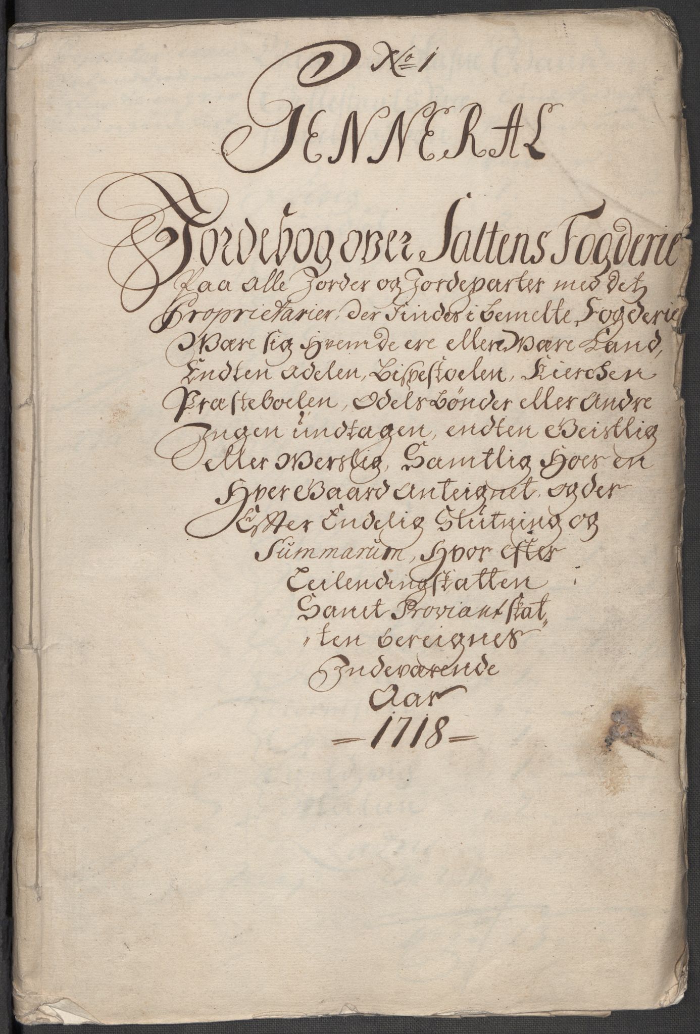 Rentekammeret inntil 1814, Reviderte regnskaper, Fogderegnskap, AV/RA-EA-4092/R66/L4588: Fogderegnskap Salten, 1718, s. 29