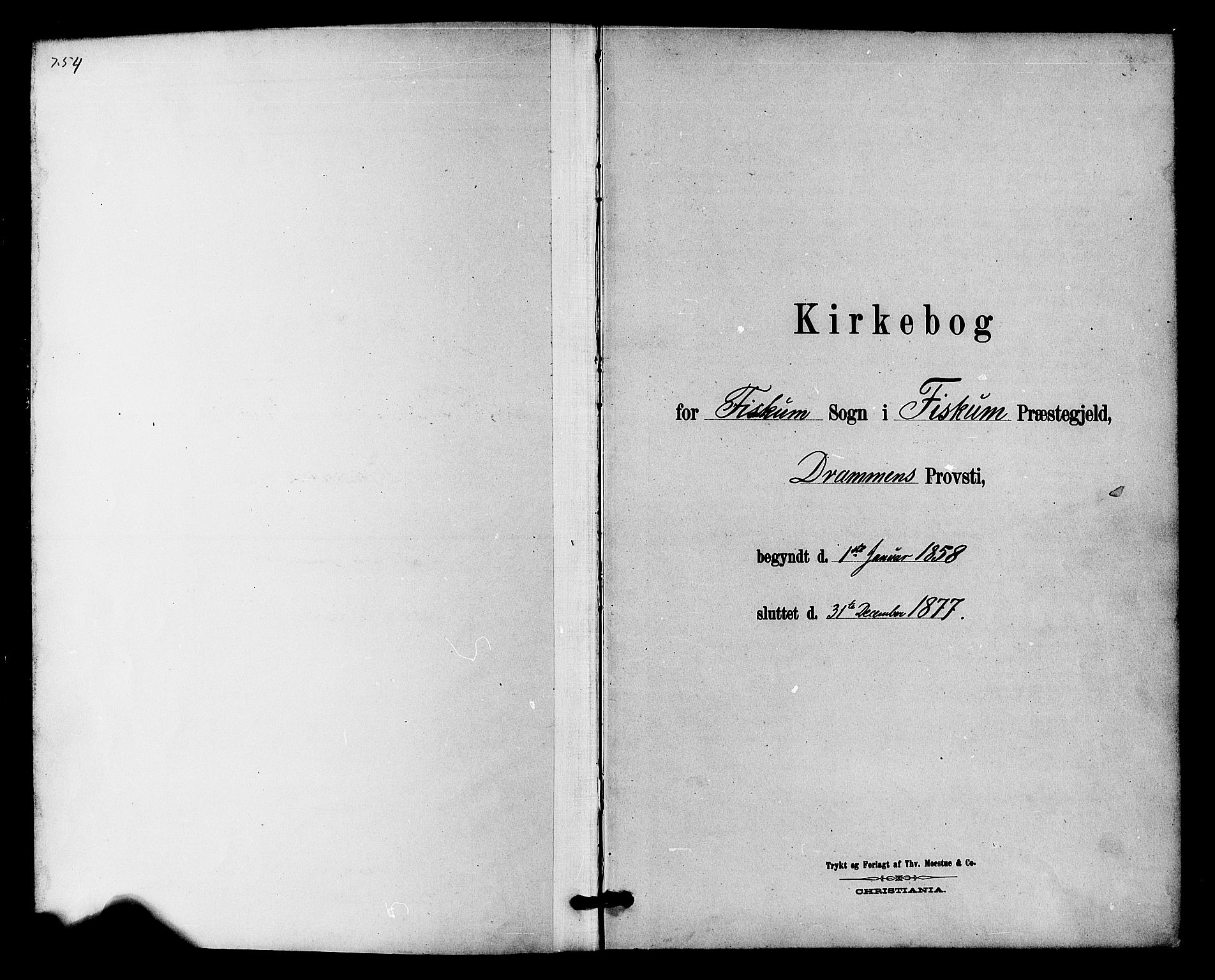 Fiskum kirkebøker, SAKO/A-15/F/Fa/L0001: Ministerialbok nr. 1, 1858-1877