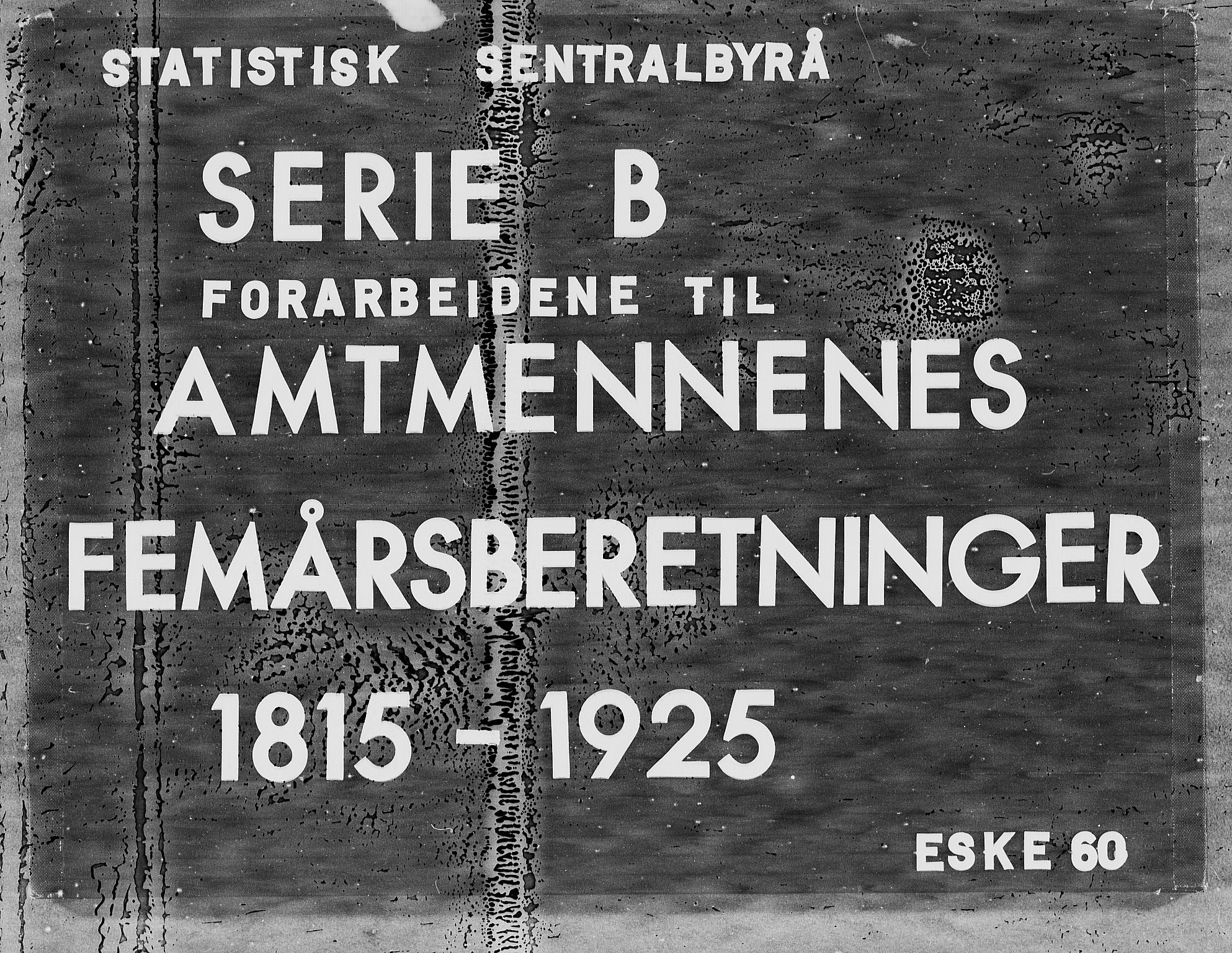 Statistisk sentralbyrå, Næringsøkonomiske emner, Generelt - Amtmennenes femårsberetninger, RA/S-2233/F/Fa/L0060: --, 1881-1885, s. 1