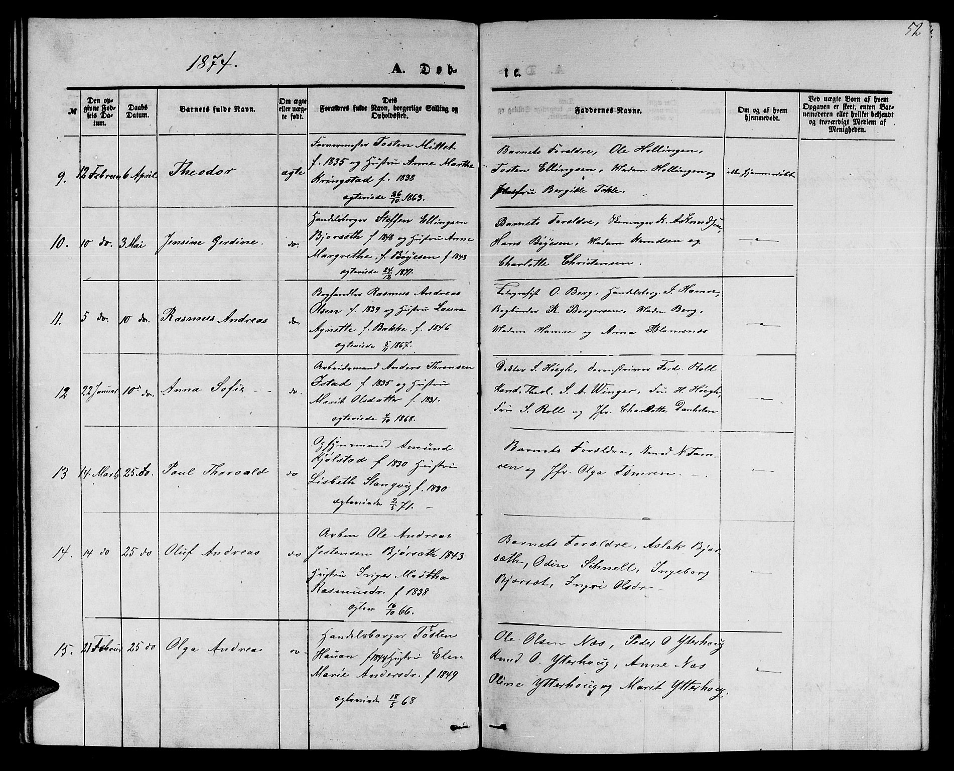 Ministerialprotokoller, klokkerbøker og fødselsregistre - Møre og Romsdal, AV/SAT-A-1454/558/L0701: Klokkerbok nr. 558C02, 1862-1879, s. 52