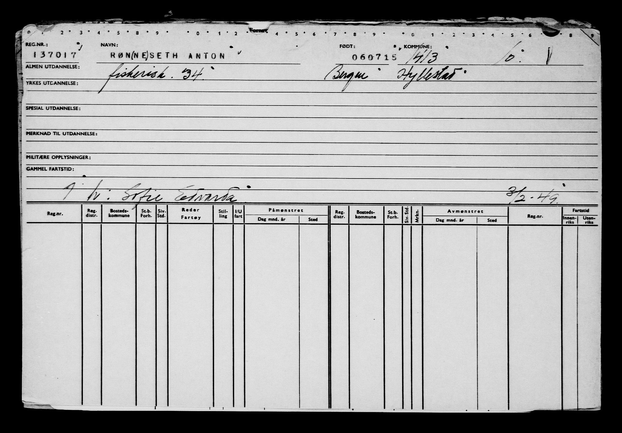 Direktoratet for sjømenn, AV/RA-S-3545/G/Gb/L0131: Hovedkort, 1915, s. 117