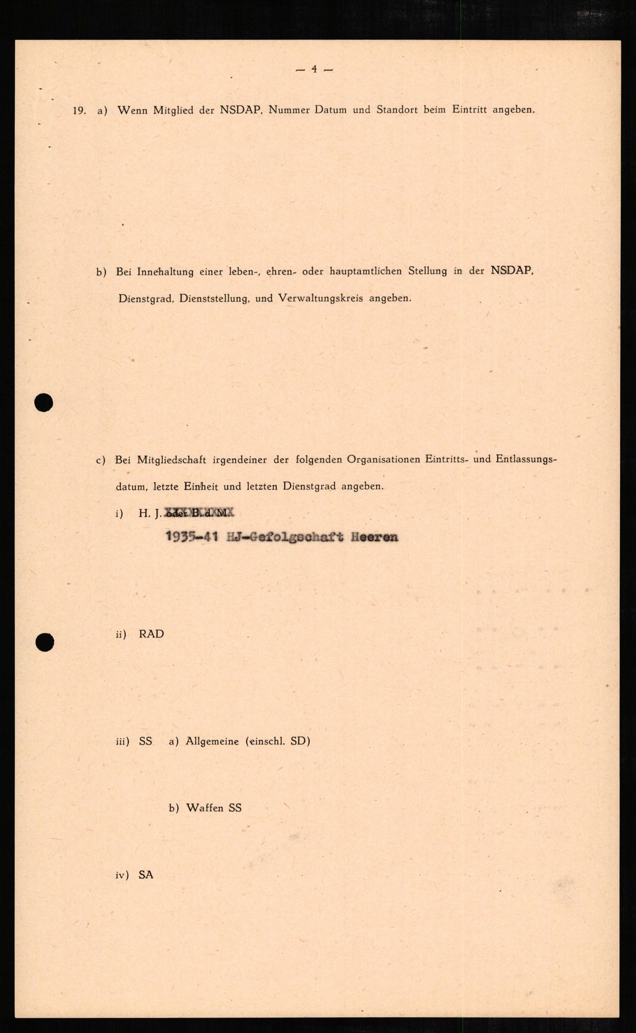 Forsvaret, Forsvarets overkommando II, RA/RAFA-3915/D/Db/L0005: CI Questionaires. Tyske okkupasjonsstyrker i Norge. Tyskere., 1945-1946, s. 360