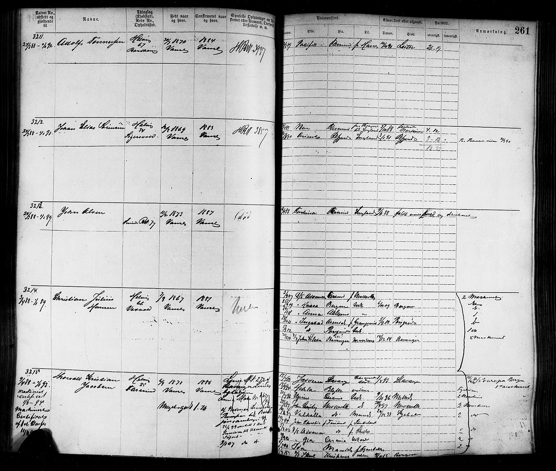 Farsund mønstringskrets, SAK/2031-0017/F/Fa/L0006: Annotasjonsrulle nr 1911-3805 med register, Z-3, 1877-1894, s. 293