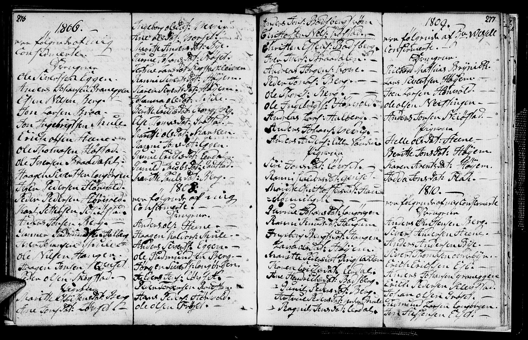 Ministerialprotokoller, klokkerbøker og fødselsregistre - Sør-Trøndelag, AV/SAT-A-1456/612/L0371: Ministerialbok nr. 612A05, 1803-1816, s. 276-277