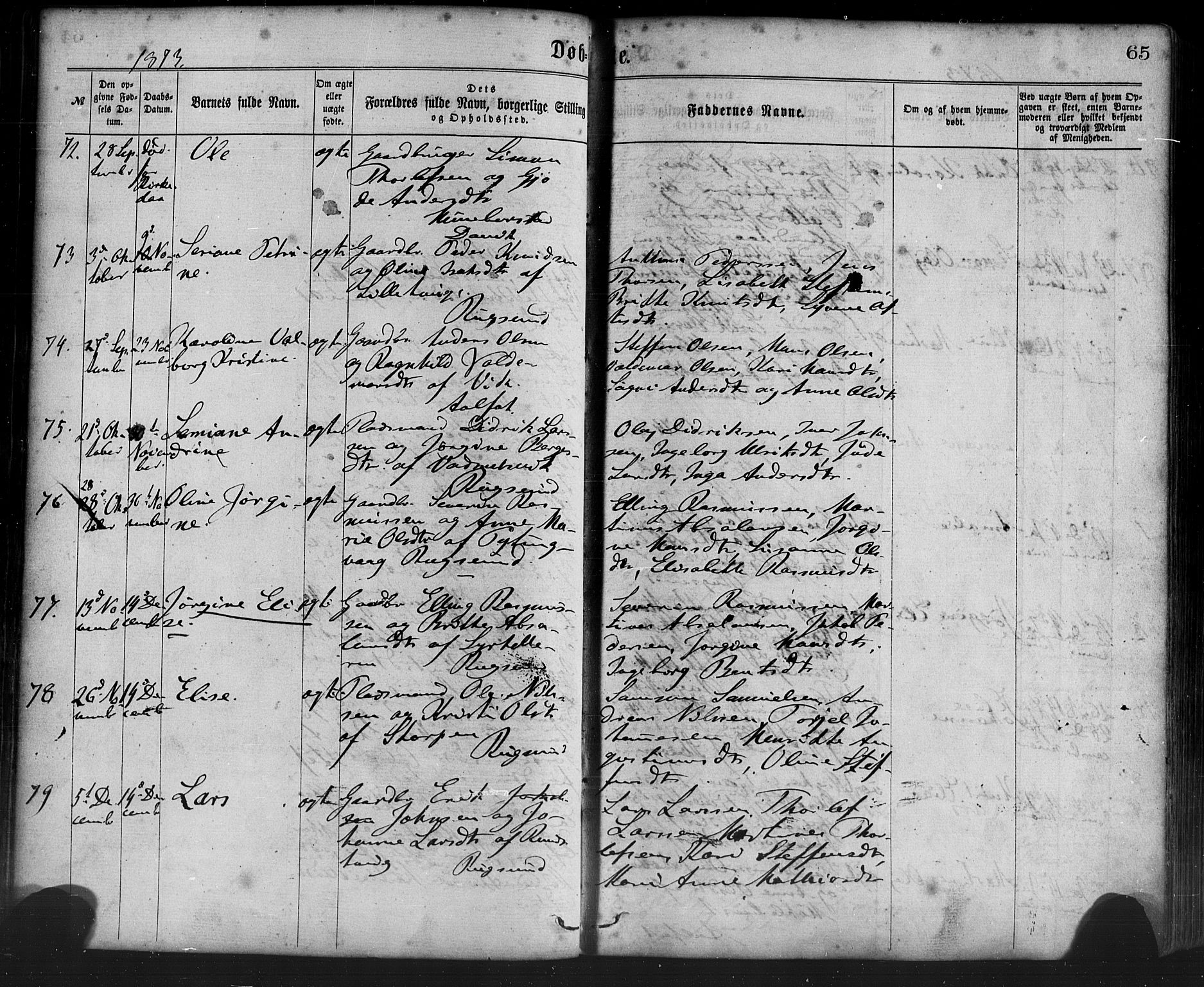 Davik sokneprestembete, AV/SAB-A-79701/H/Haa/Haaa/L0006: Ministerialbok nr. A 6, 1867-1881, s. 65