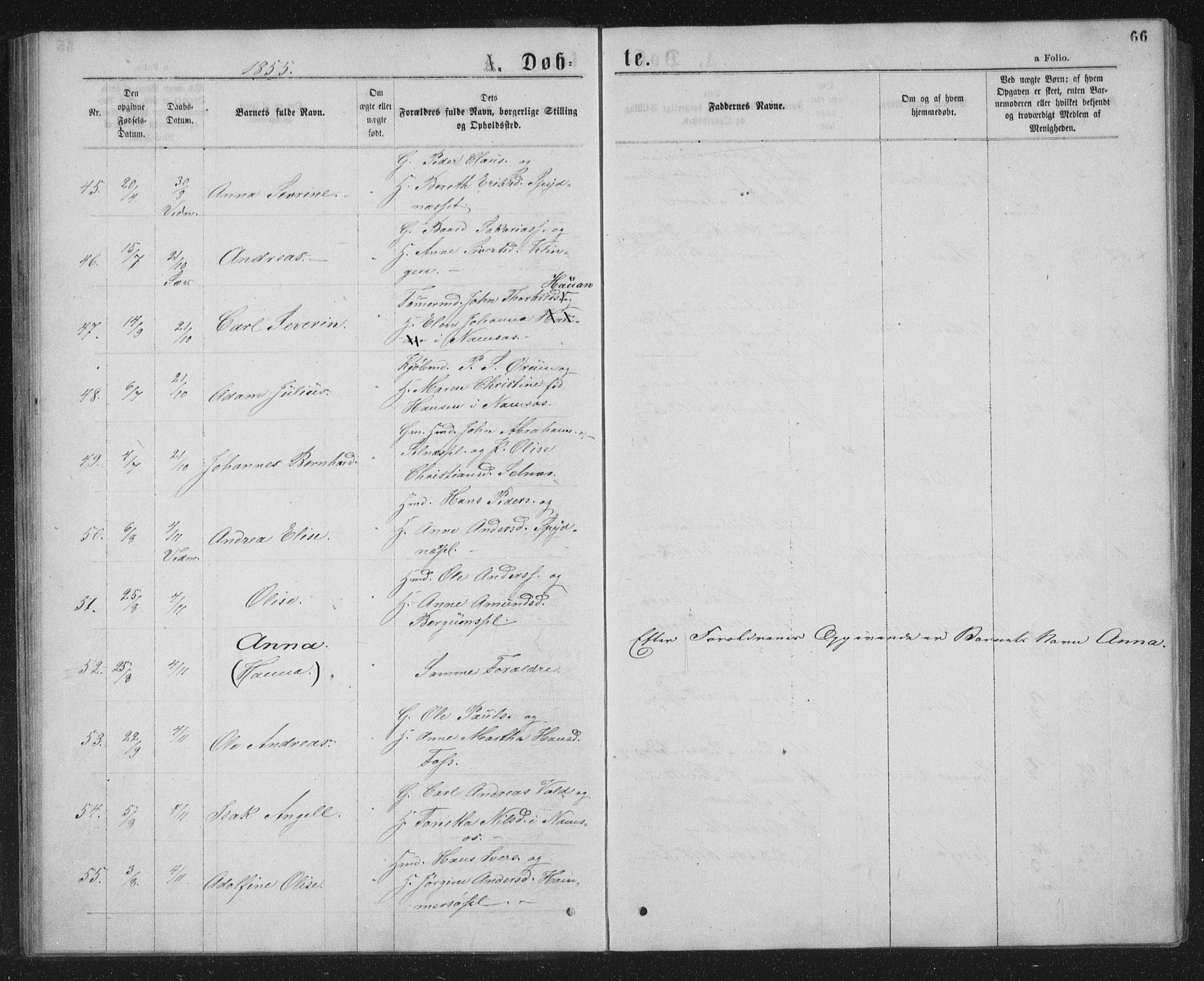 Ministerialprotokoller, klokkerbøker og fødselsregistre - Nord-Trøndelag, AV/SAT-A-1458/768/L0566: Ministerialbok nr. 768A01, 1836-1865, s. 66