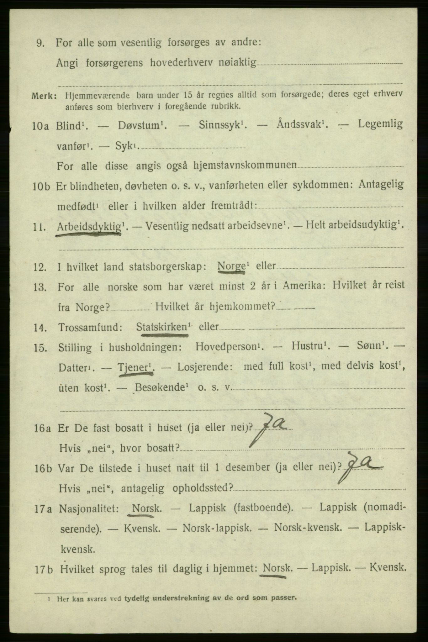 SATØ, Folketelling 1920 for 2015 Hasvik herred, 1920, s. 2338