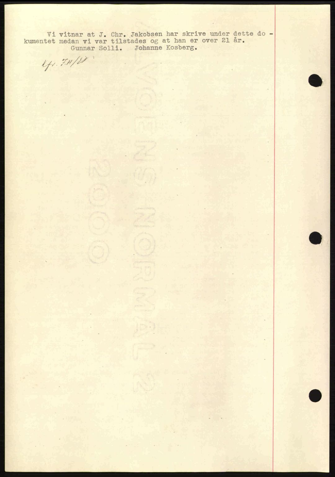 Nordmøre sorenskriveri, SAT/A-4132/1/2/2Ca: Pantebok nr. B84, 1938-1939, Dagboknr: 651/1939