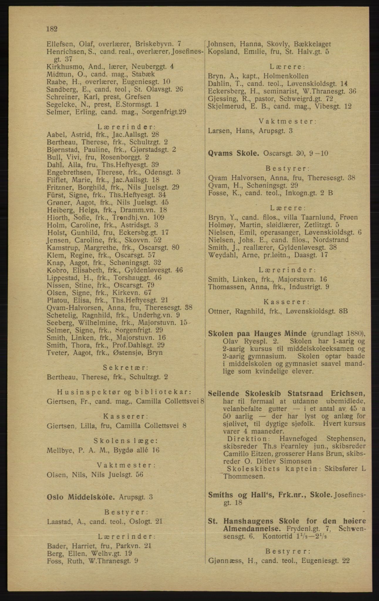 Kristiania/Oslo adressebok, PUBL/-, 1913, s. 184