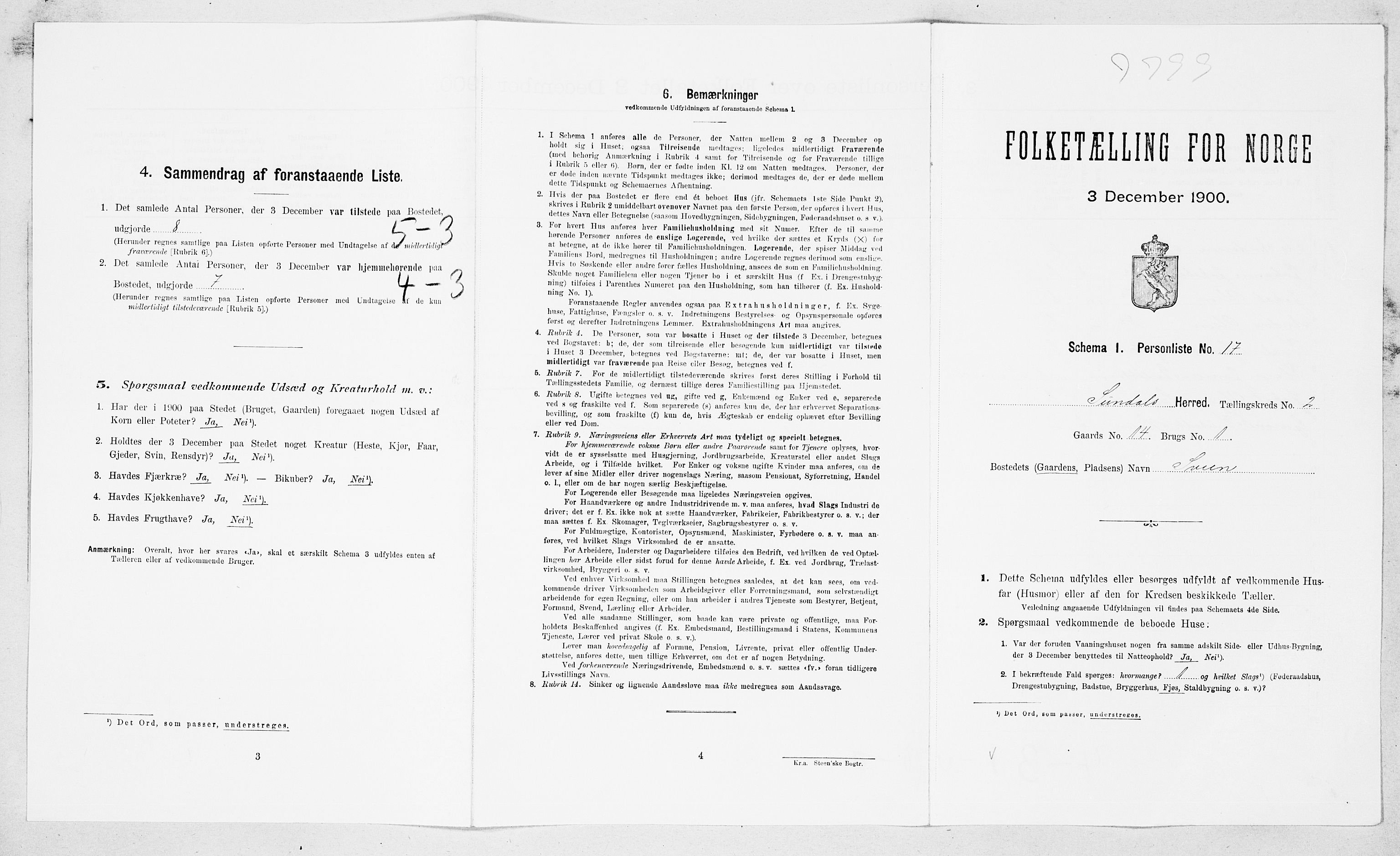 SAT, Folketelling 1900 for 1563 Sunndal herred, 1900, s. 112