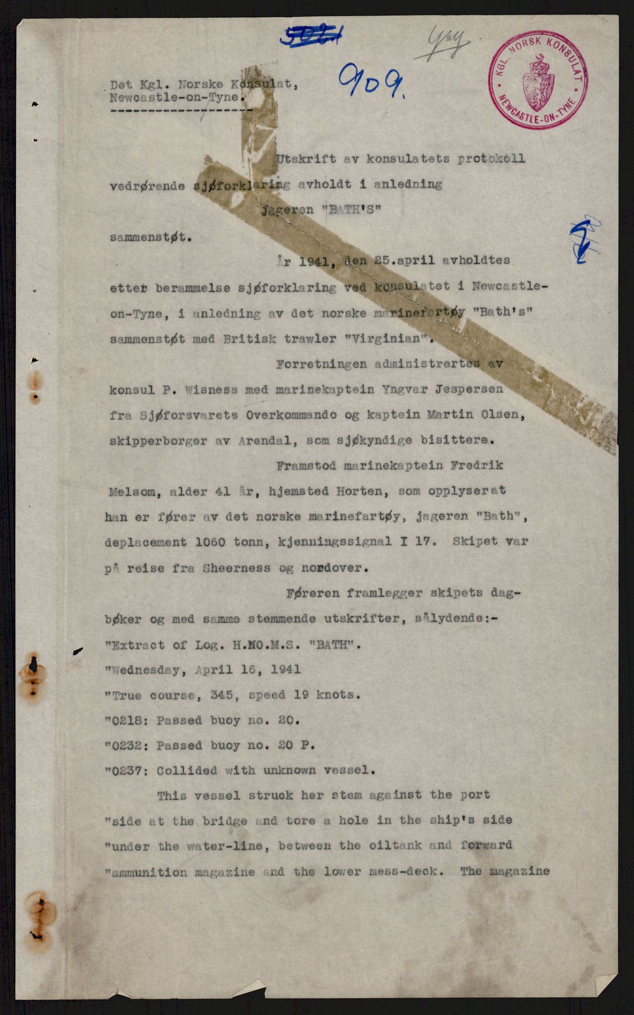 Forsvaret, Sjøforsvarets overkommando, AV/RA-RAFA-2035/D/Dc/L0305: --, 1940-1946, s. 909