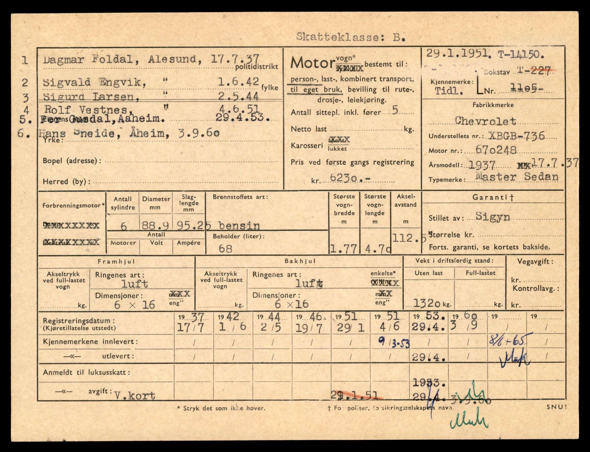 Møre og Romsdal vegkontor - Ålesund trafikkstasjon, AV/SAT-A-4099/F/Fe/L0043: Registreringskort for kjøretøy T 14080 - T 14204, 1927-1998, s. 1865