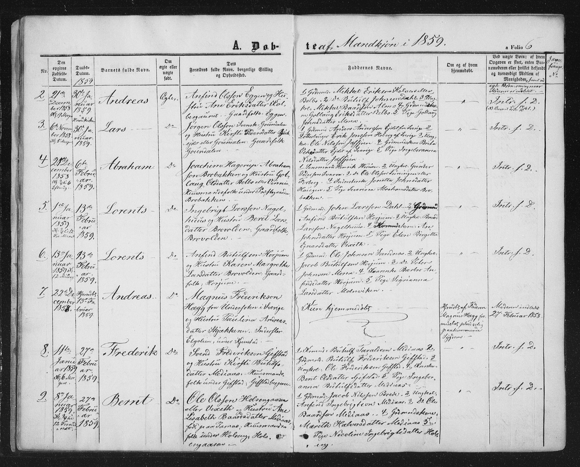 Ministerialprotokoller, klokkerbøker og fødselsregistre - Nord-Trøndelag, SAT/A-1458/749/L0472: Ministerialbok nr. 749A06, 1857-1873, s. 6