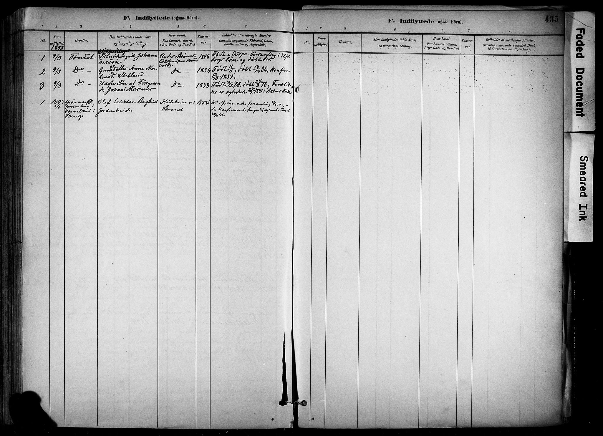 Alvdal prestekontor, SAH/PREST-060/H/Ha/Haa/L0002: Ministerialbok nr. 2, 1883-1906, s. 435