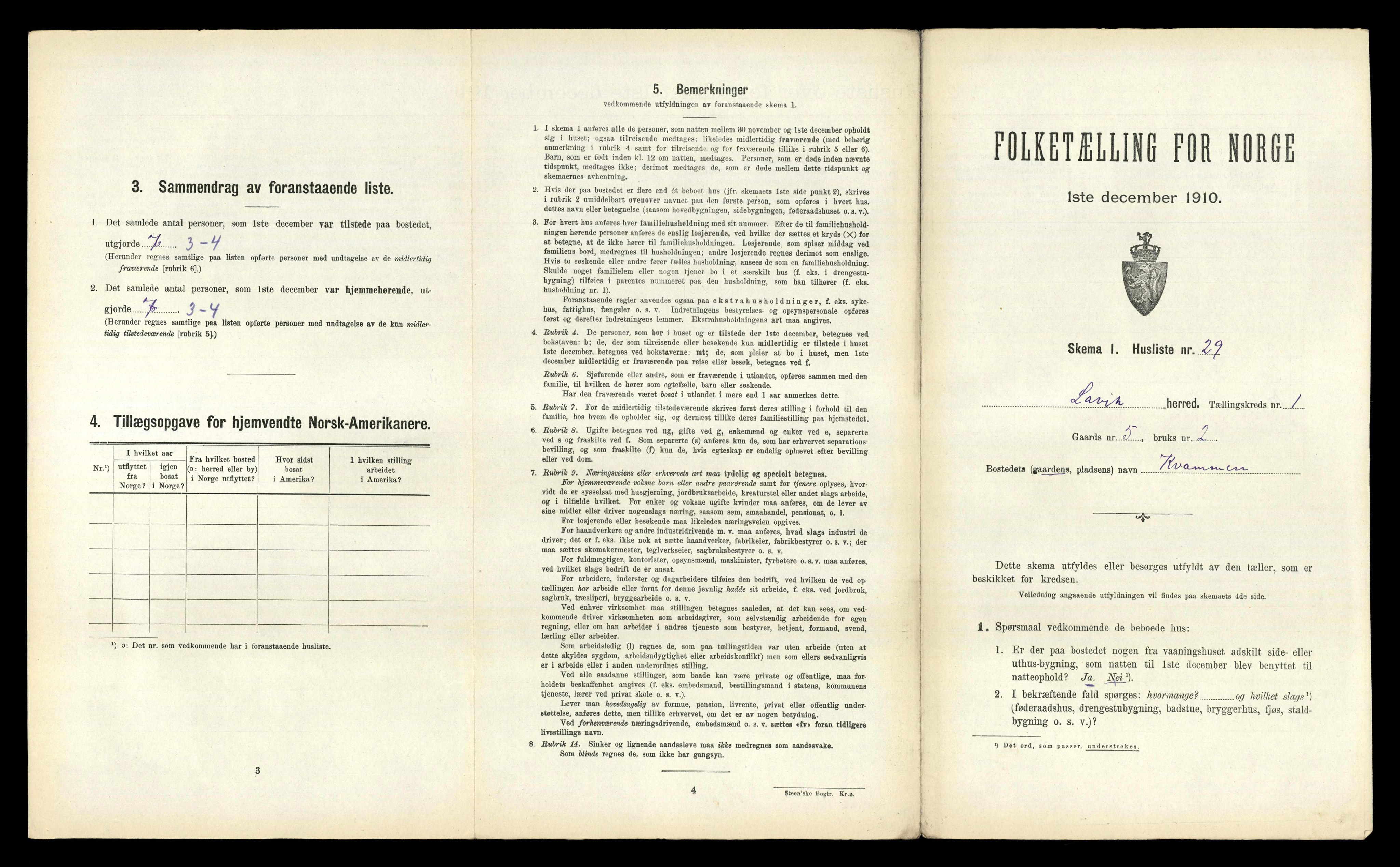 RA, Folketelling 1910 for 1415 Lavik herred, 1910, s. 91
