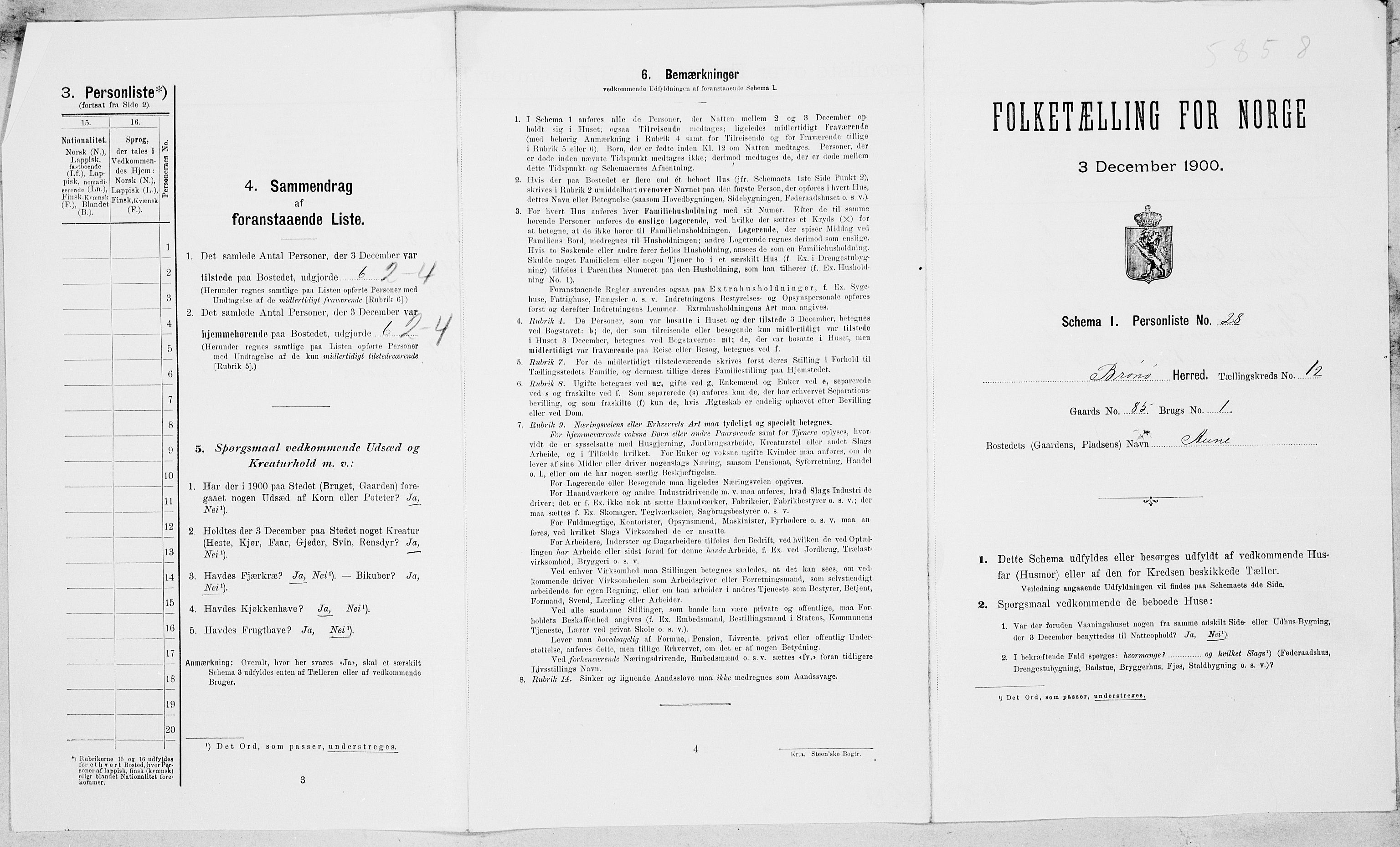 SAT, Folketelling 1900 for 1814 Brønnøy herred, 1900, s. 1507