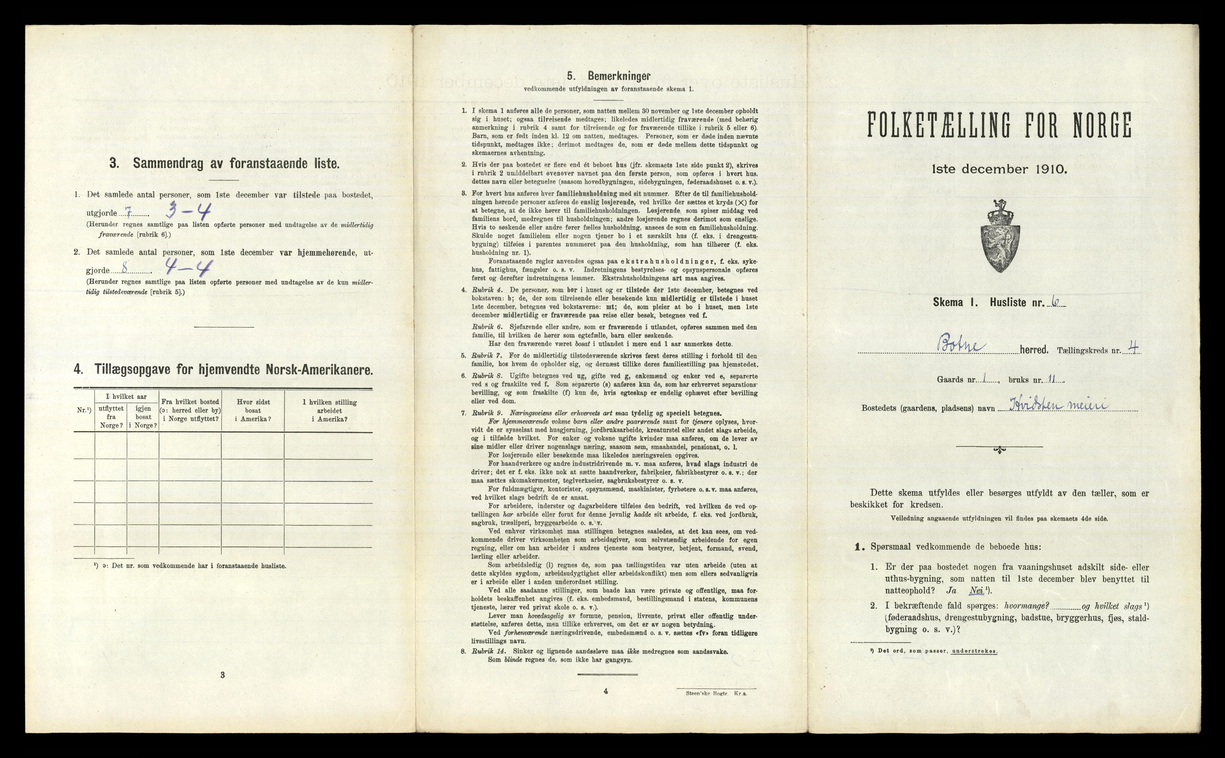 RA, Folketelling 1910 for 0715 Botne herred, 1910, s. 532
